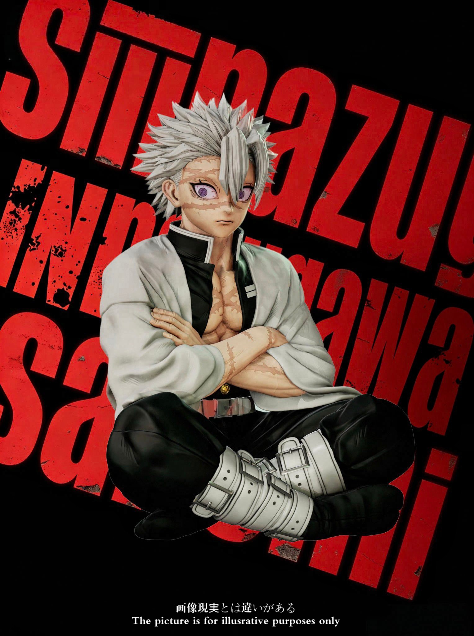 REN Studio - Sanemi Shinazugawa Sitting Pose Wind Hashira Demon Slayer