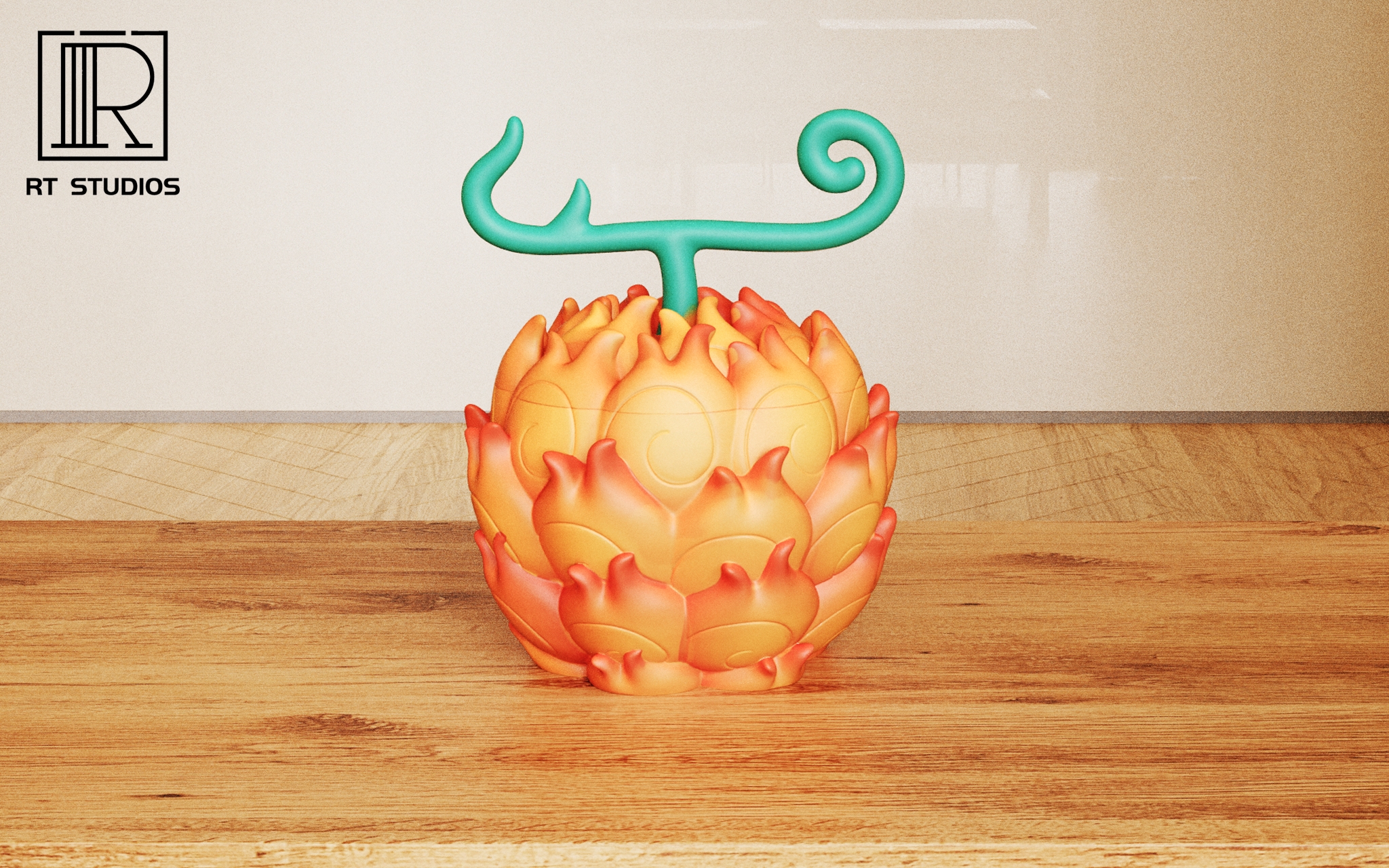 RT Studio - One Piece Devil Fruit Ashtray Series - Flame-Flame Fruit Ashtray, Gum-Gum Fruit Ashtray