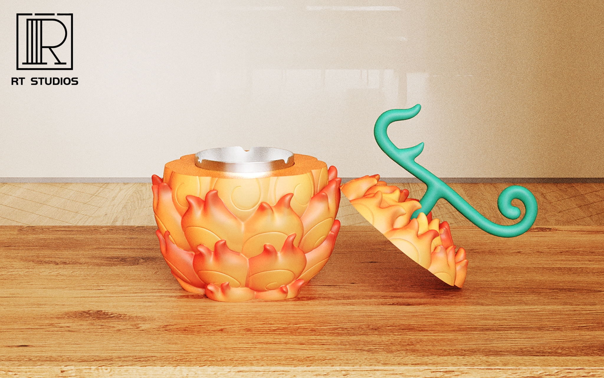 RT Studio - One Piece Devil Fruit Ashtray Series - Flame-Flame Fruit Ashtray, Gum-Gum Fruit Ashtray
