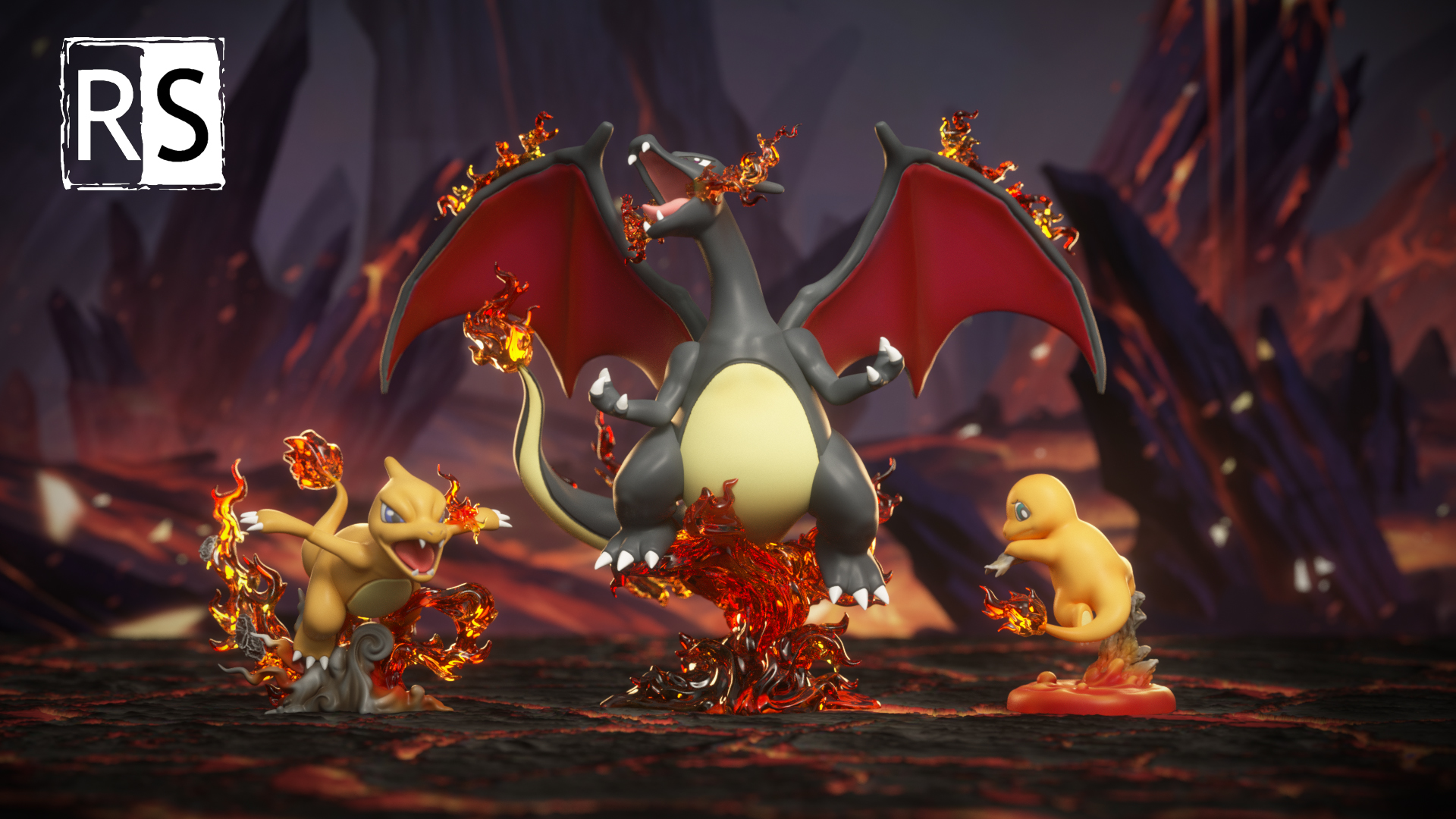 Rs Studio - Pok??mon First Batch Charmander Evolution Set
