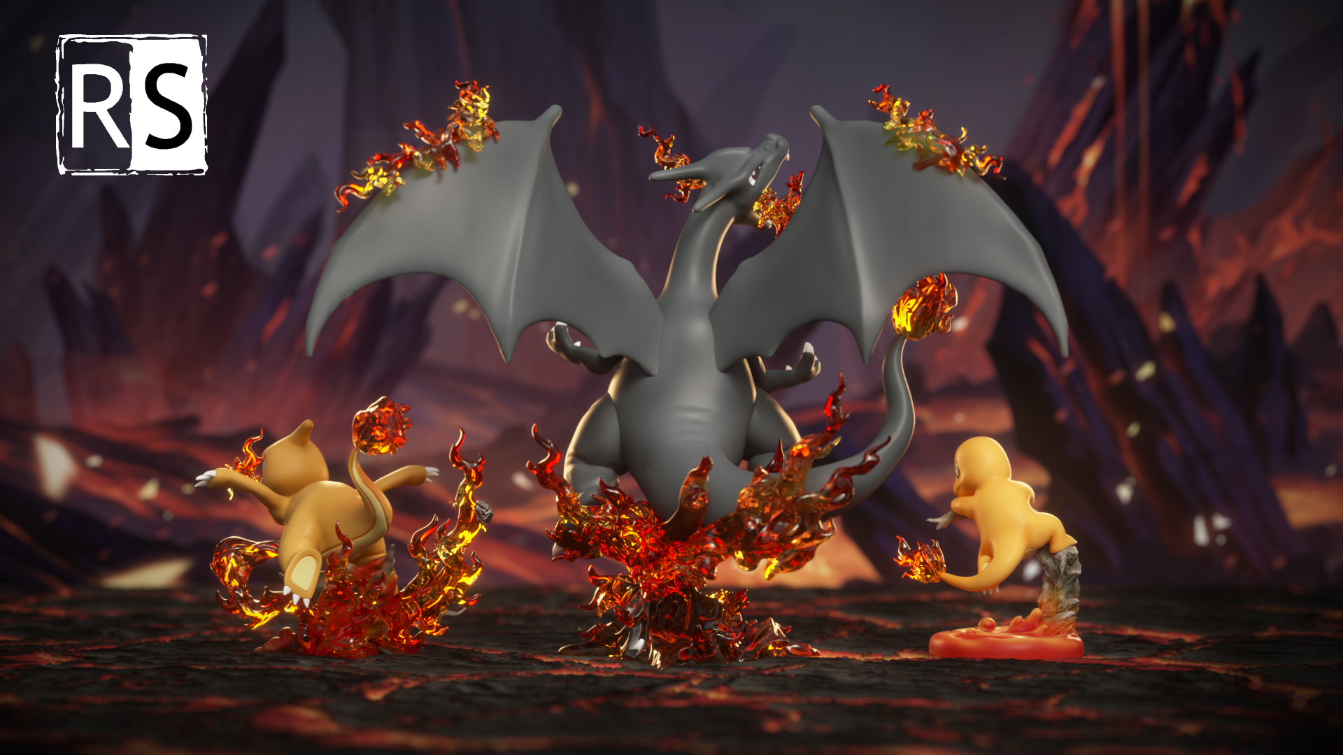 Rs Studio - Pok??mon First Batch Charmander Evolution Set