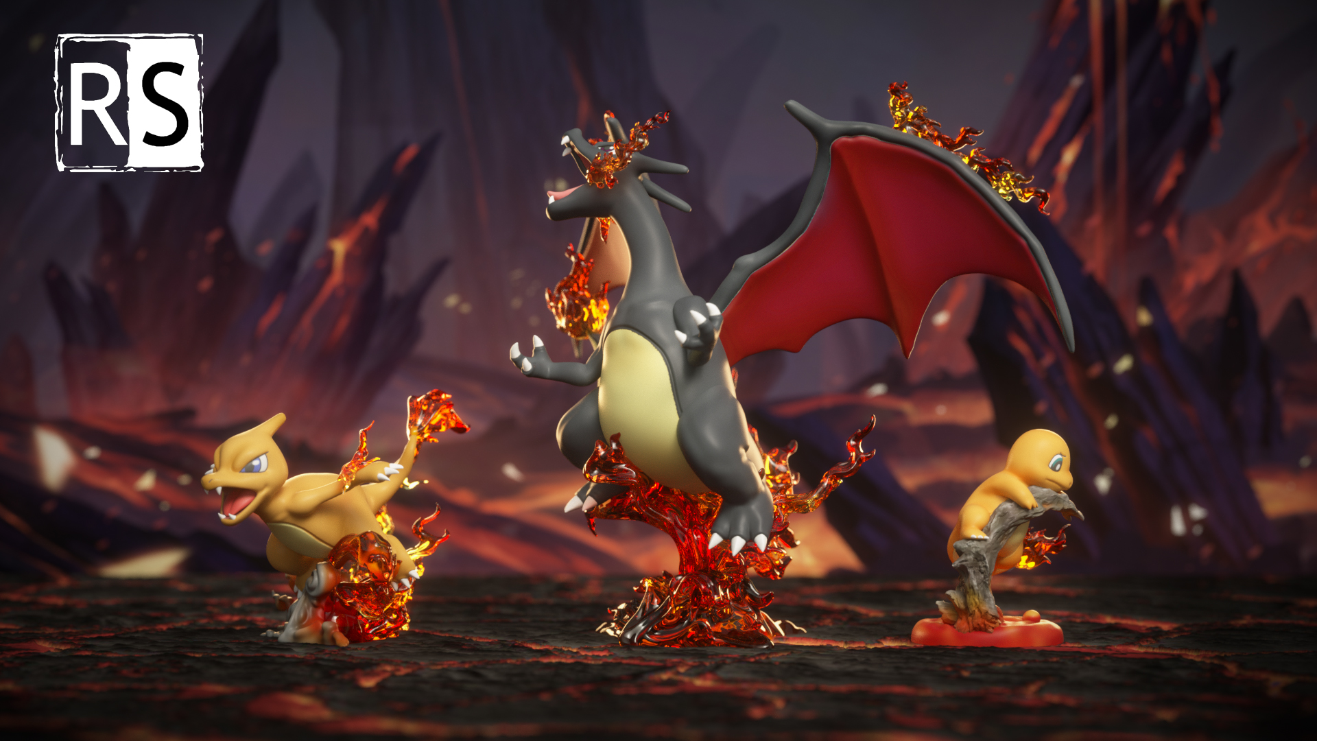 Rs Studio - Pok??mon First Batch Charmander Evolution Set