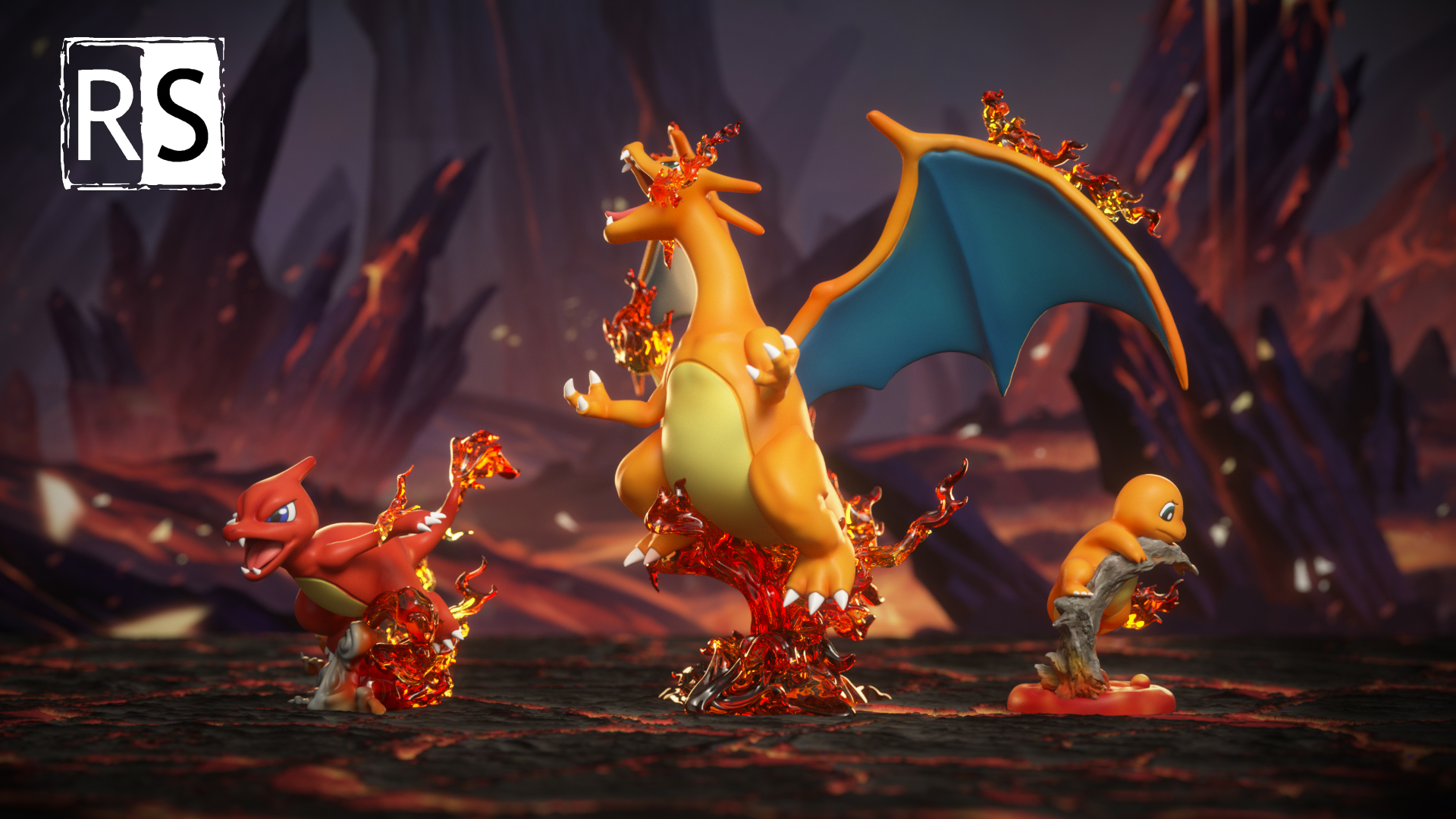 Rs Studio - Pok??mon First Batch Charmander Evolution Set
