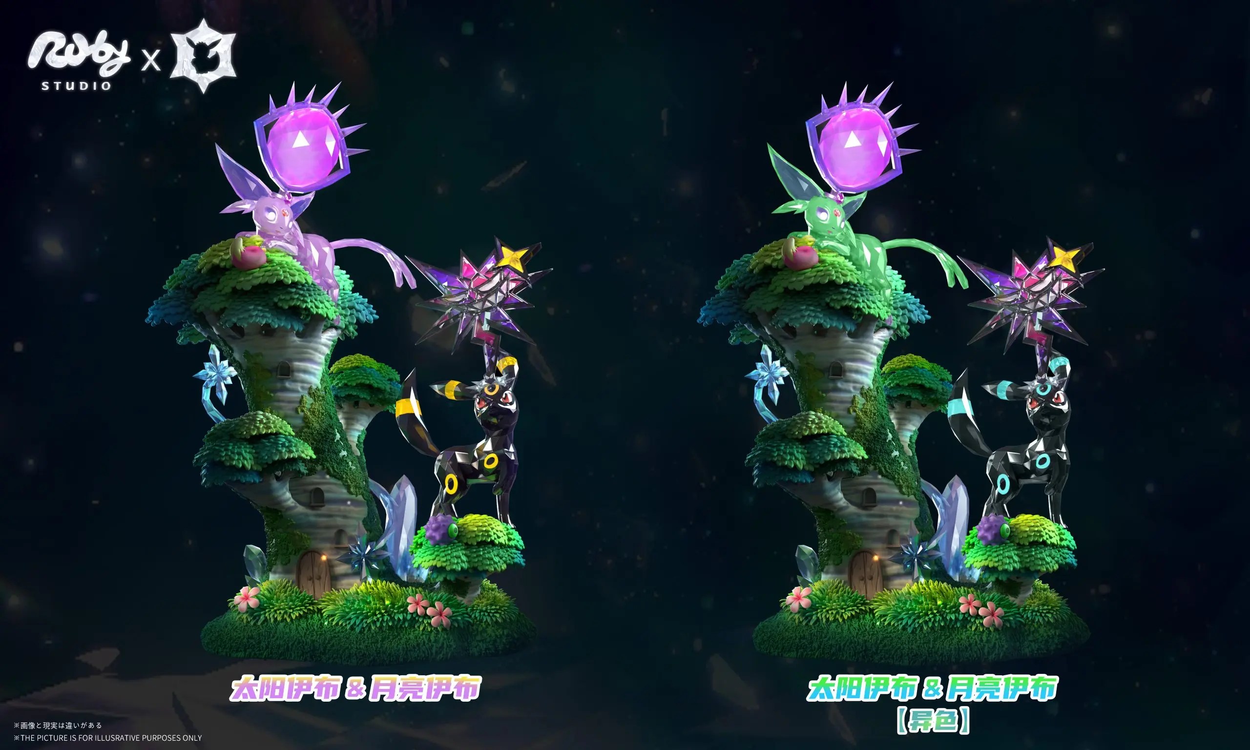 Ruby Studio - Pokémon Terastal Eevee Forest #3 Sun and Moon