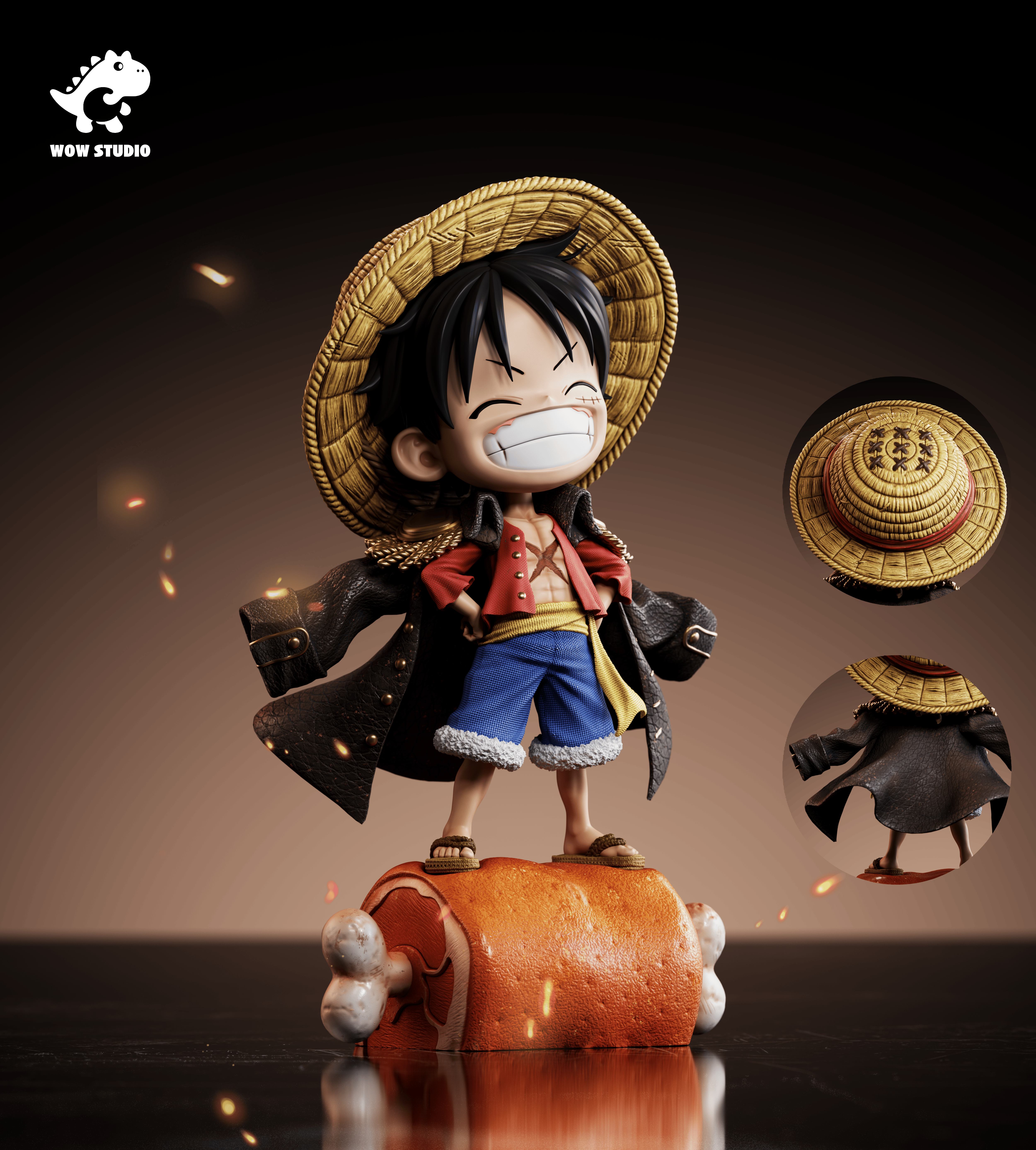 WOW Studio - One Piece Pirate Straw Hat Series 1st Release BBQ Little Luffy