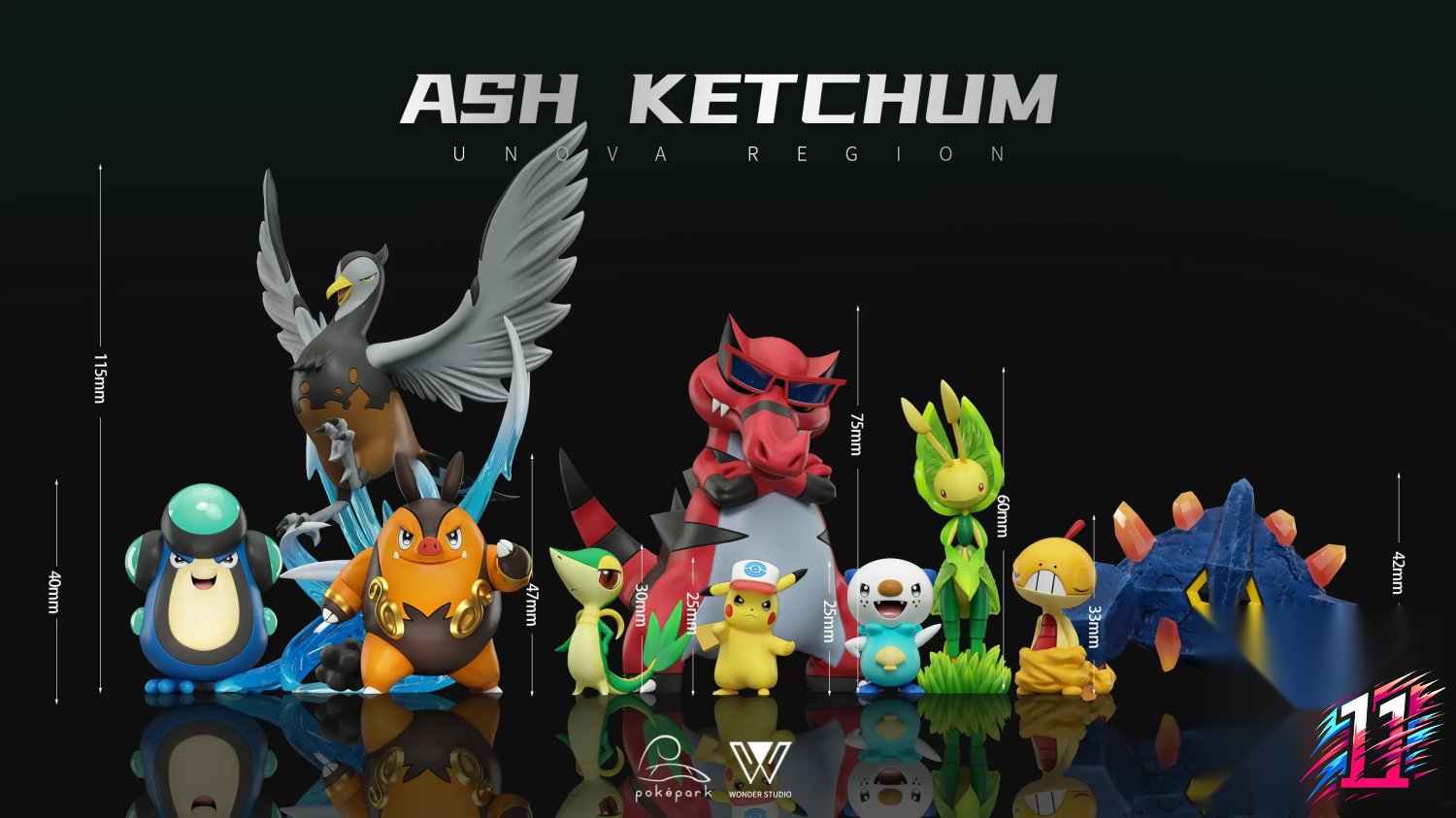 Wonder Studio - Ash Ketchum Team #05 Unova Region Pokémon