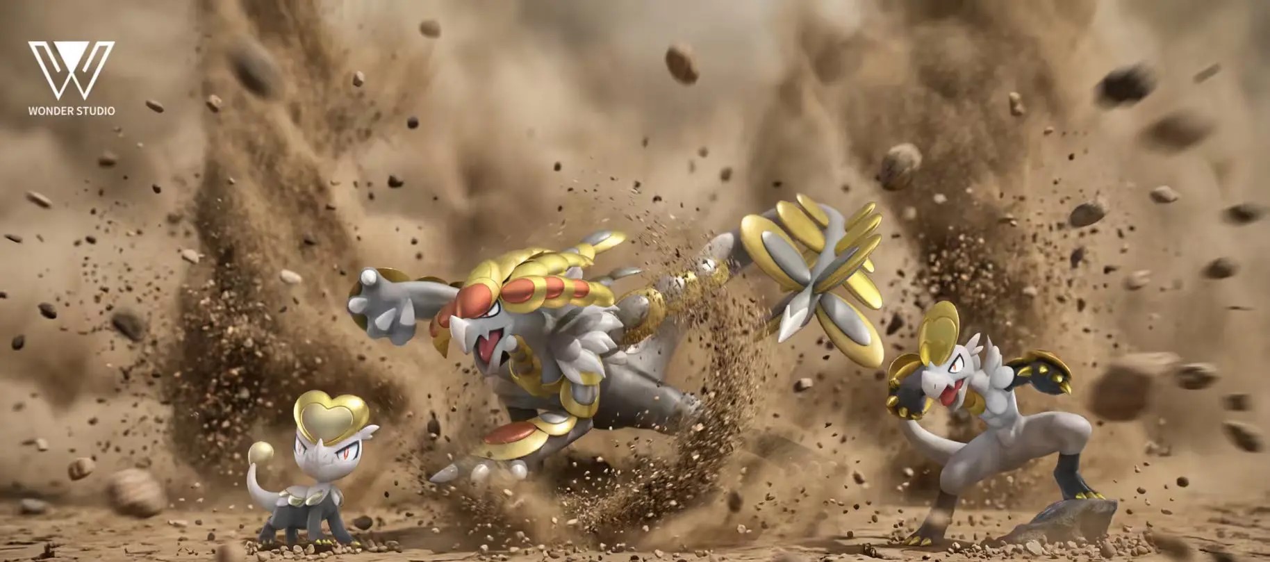 Wonder Studio - Kommo-o Evolution Group Pokémon
