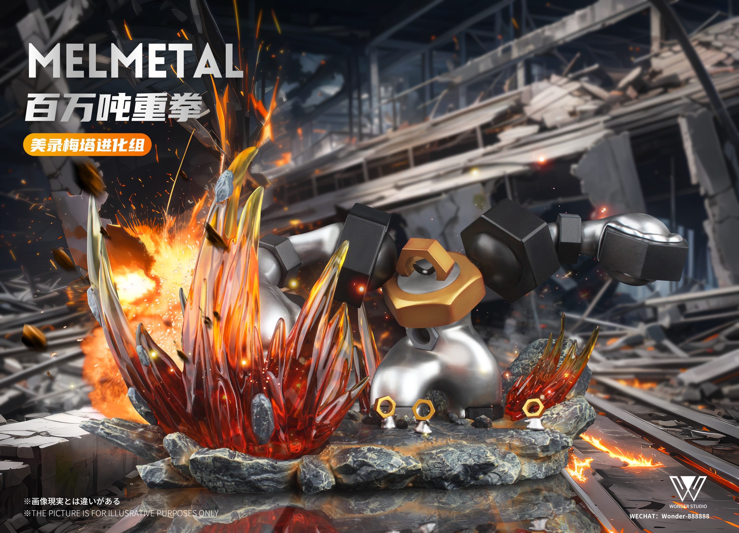 Wonder Studio - Pokémon Melmetal Evolution Group
