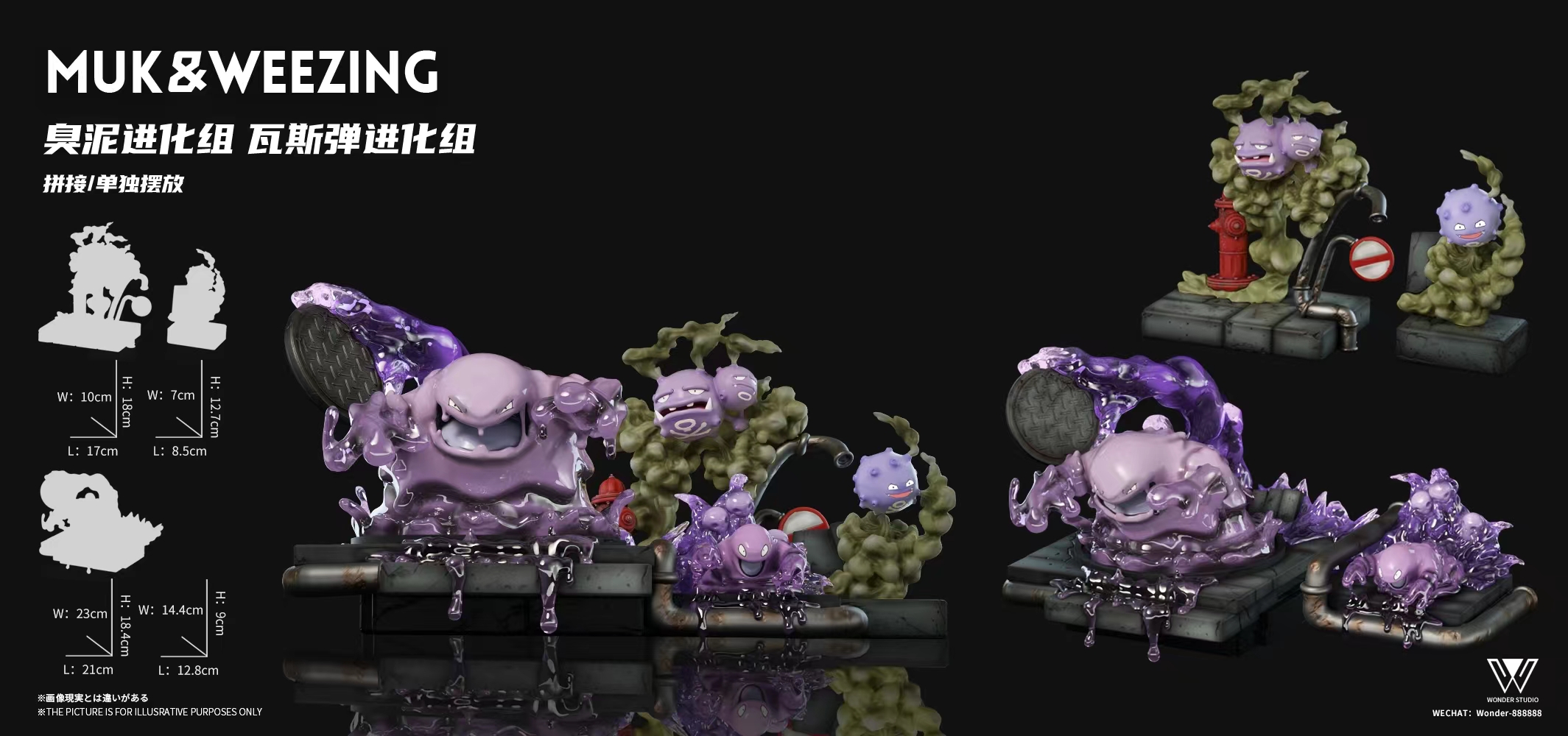 Wonder Studio - Pokémon Skill Museum Weezing & Muk Evolution Group