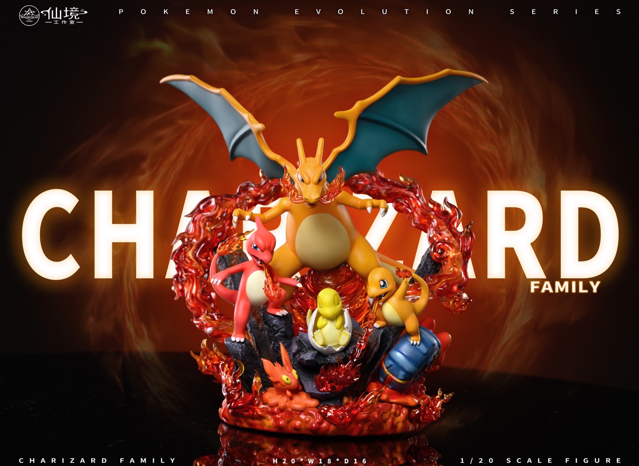 Wonderland Studio - Pokémon Evolution Series #2 Charizard Family