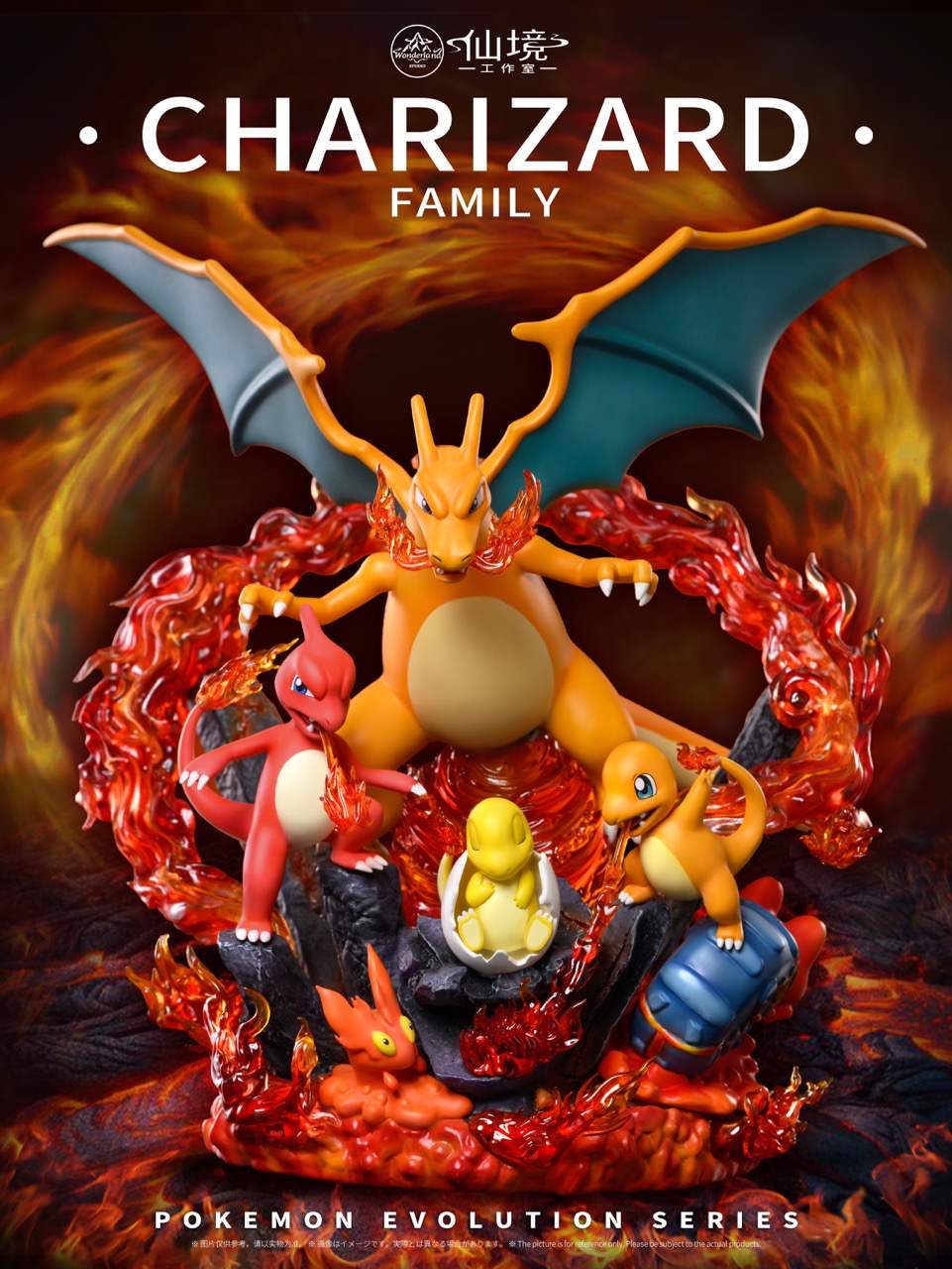 Wonderland Studio - Pokémon Evolution Series #2 Charizard Family
