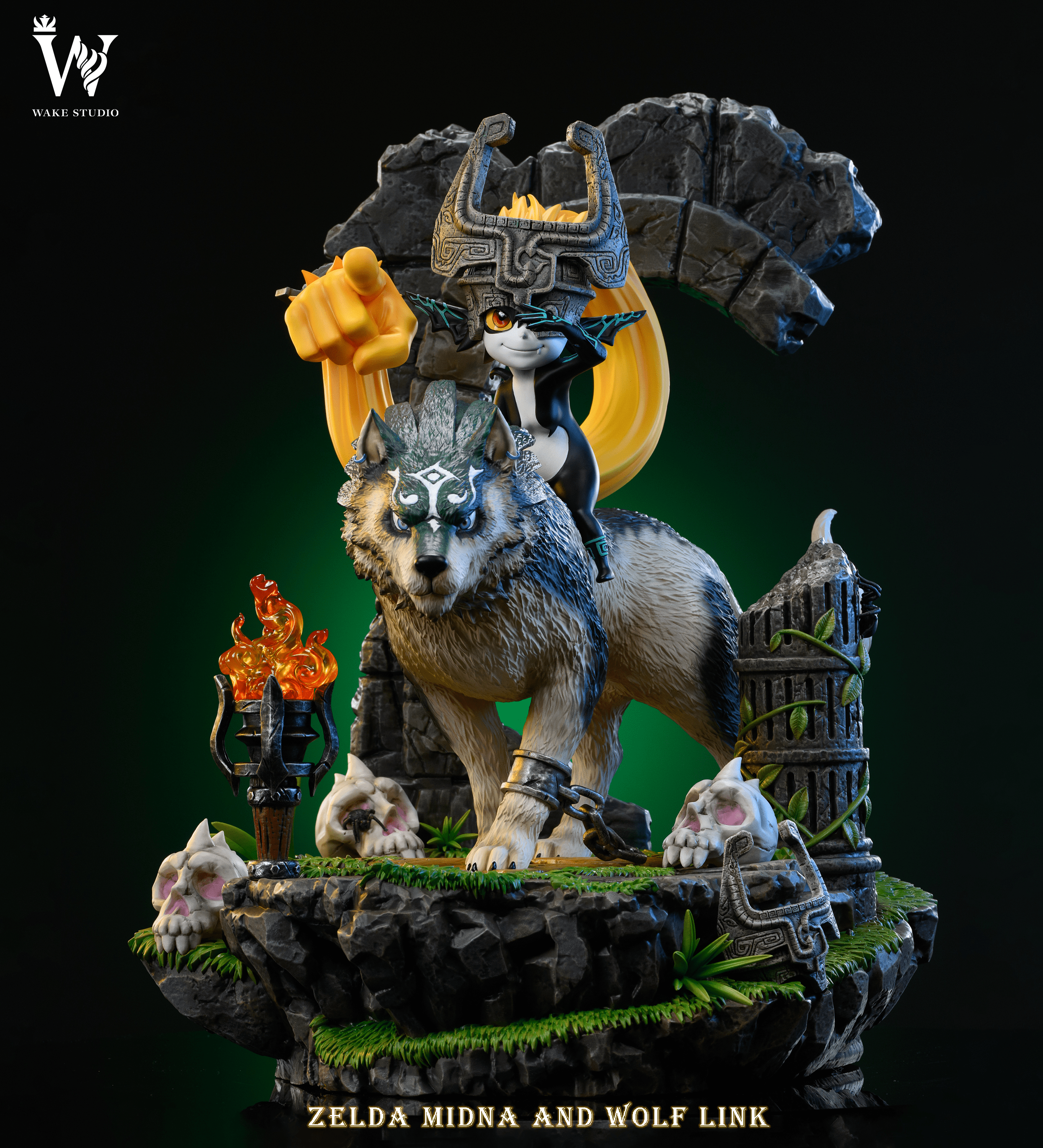 Wake Studio - The Legend of Zelda Wolf link and Epona