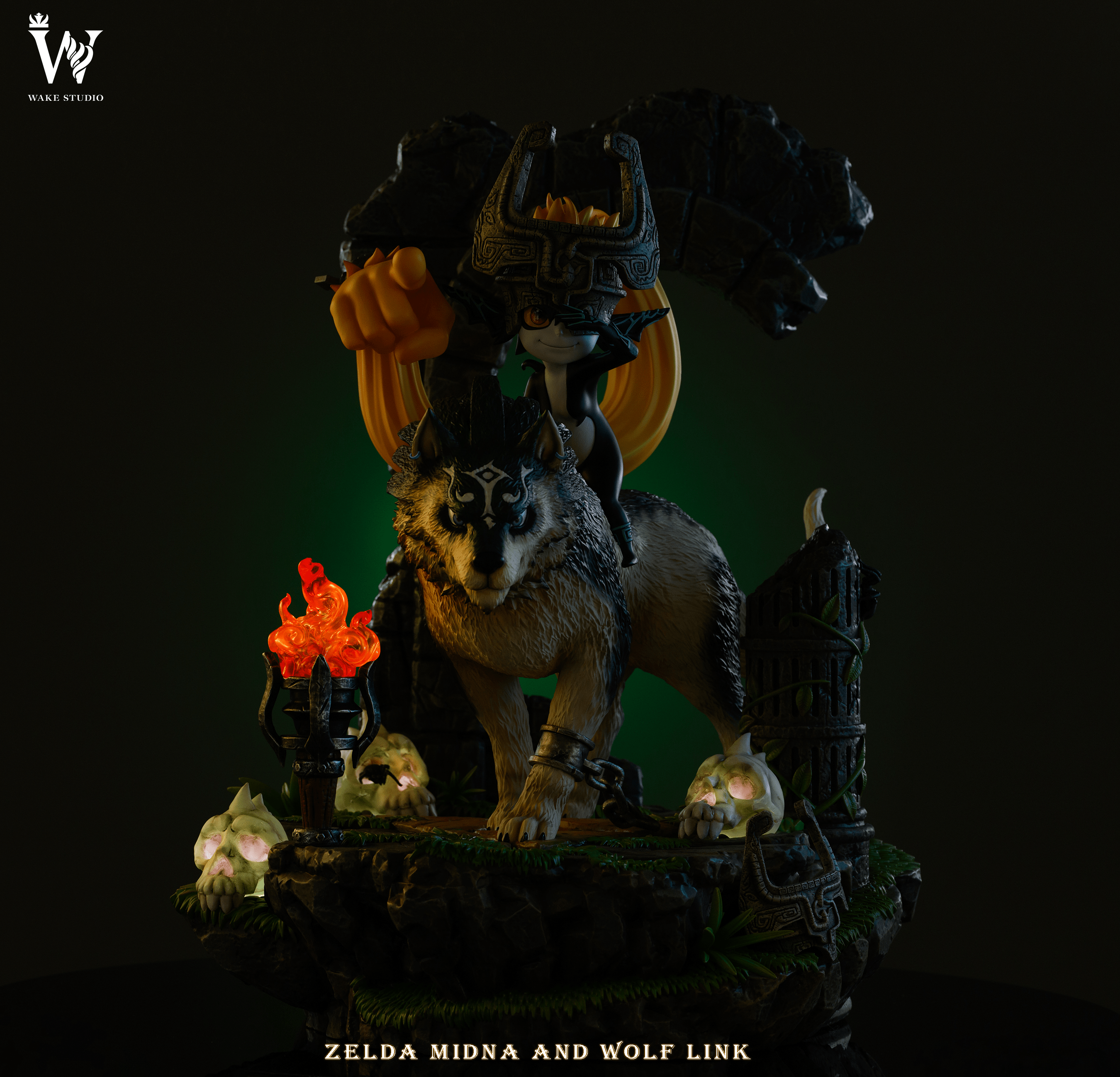 Wake Studio - The Legend of Zelda Wolf link and Epona