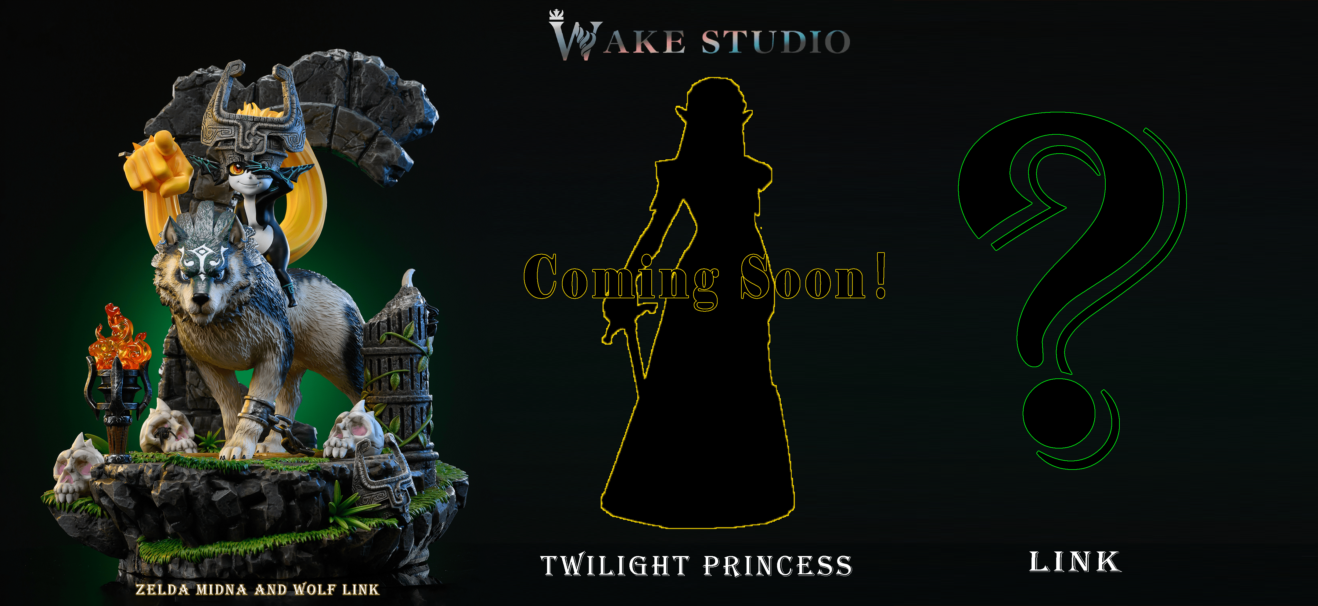 Wake Studio - The Legend of Zelda Wolf link and Epona