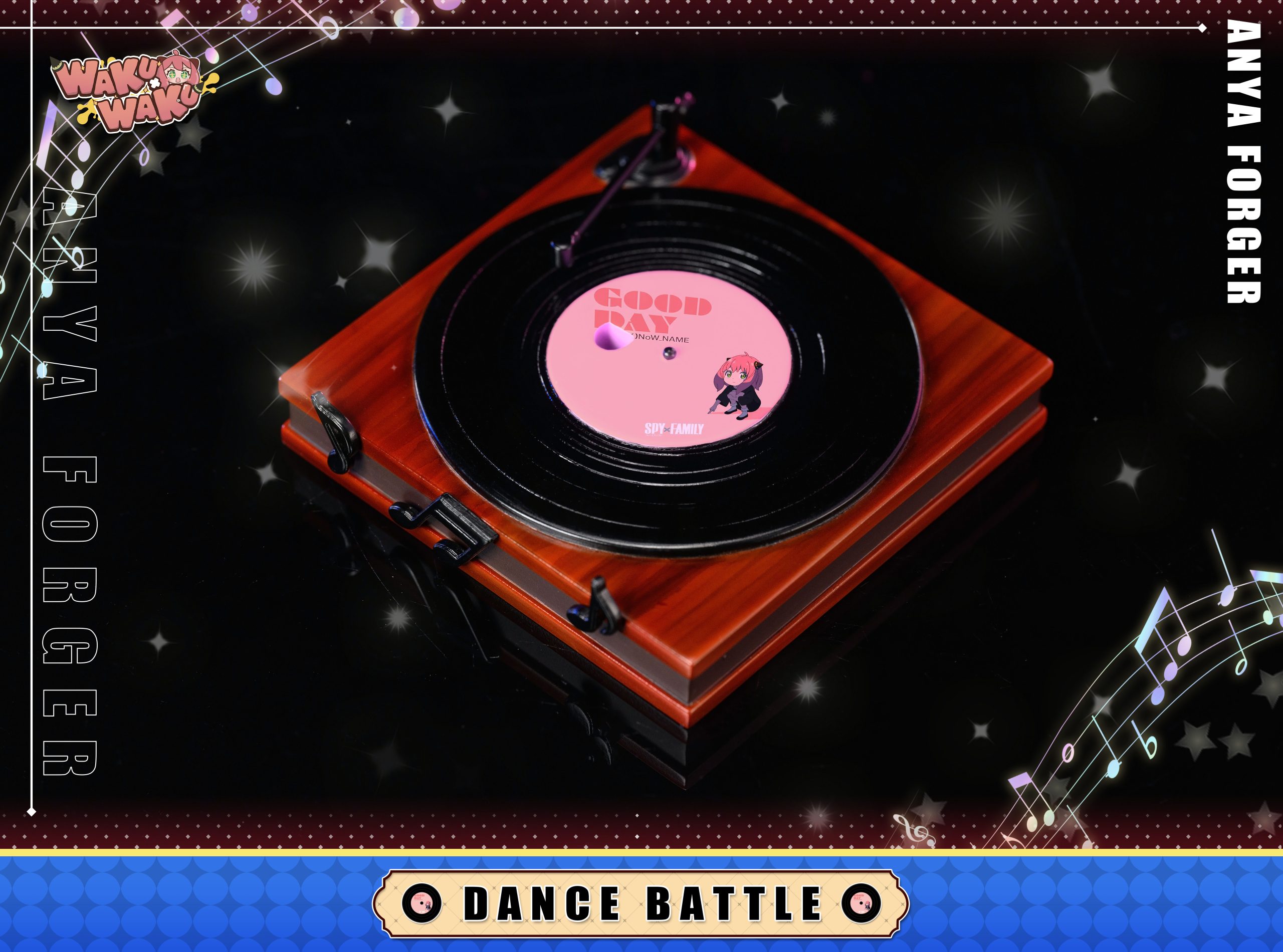 Wakuwaku Studio Spy X Family 016 Pink Girl With Gramophone Anya Forger