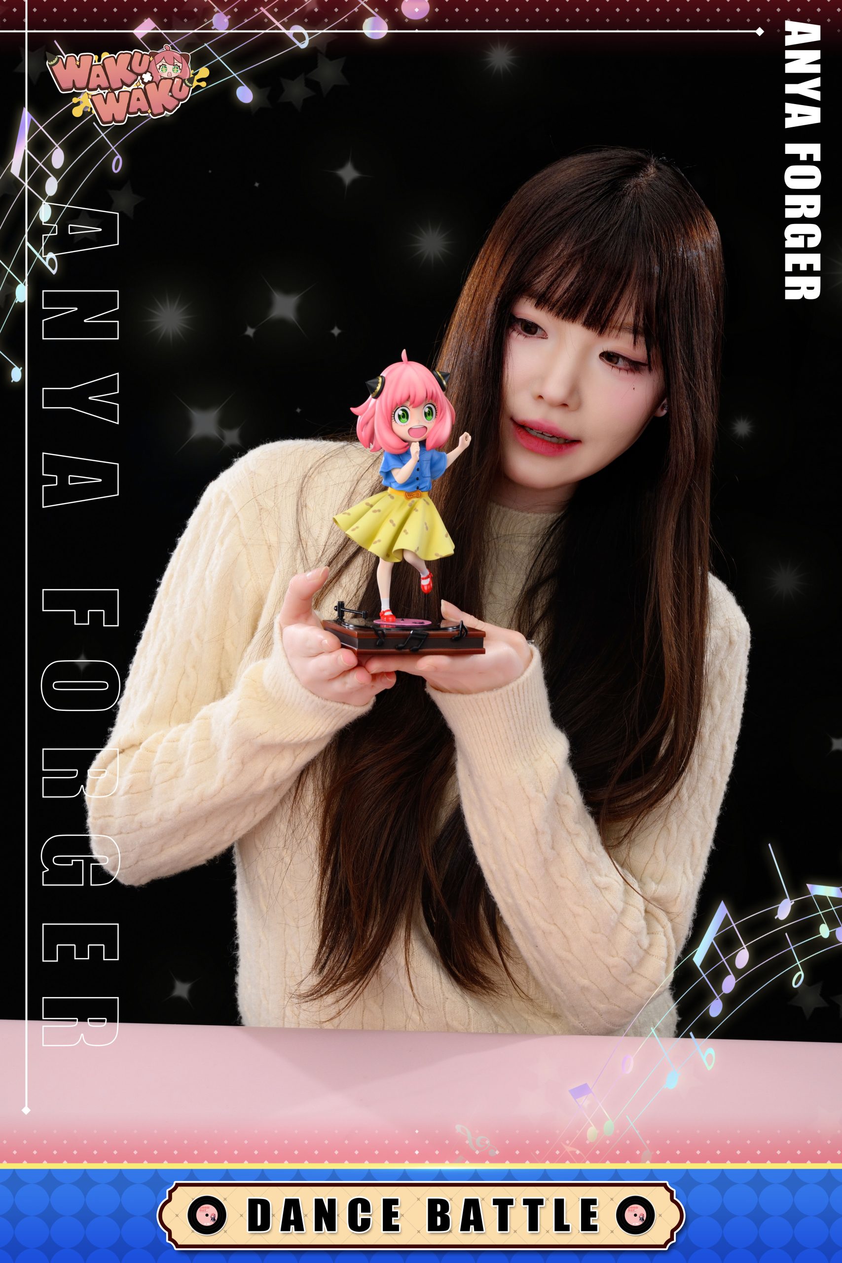 Wakuwaku Studio Spy X Family 016 Pink Girl With Gramophone Anya Forger