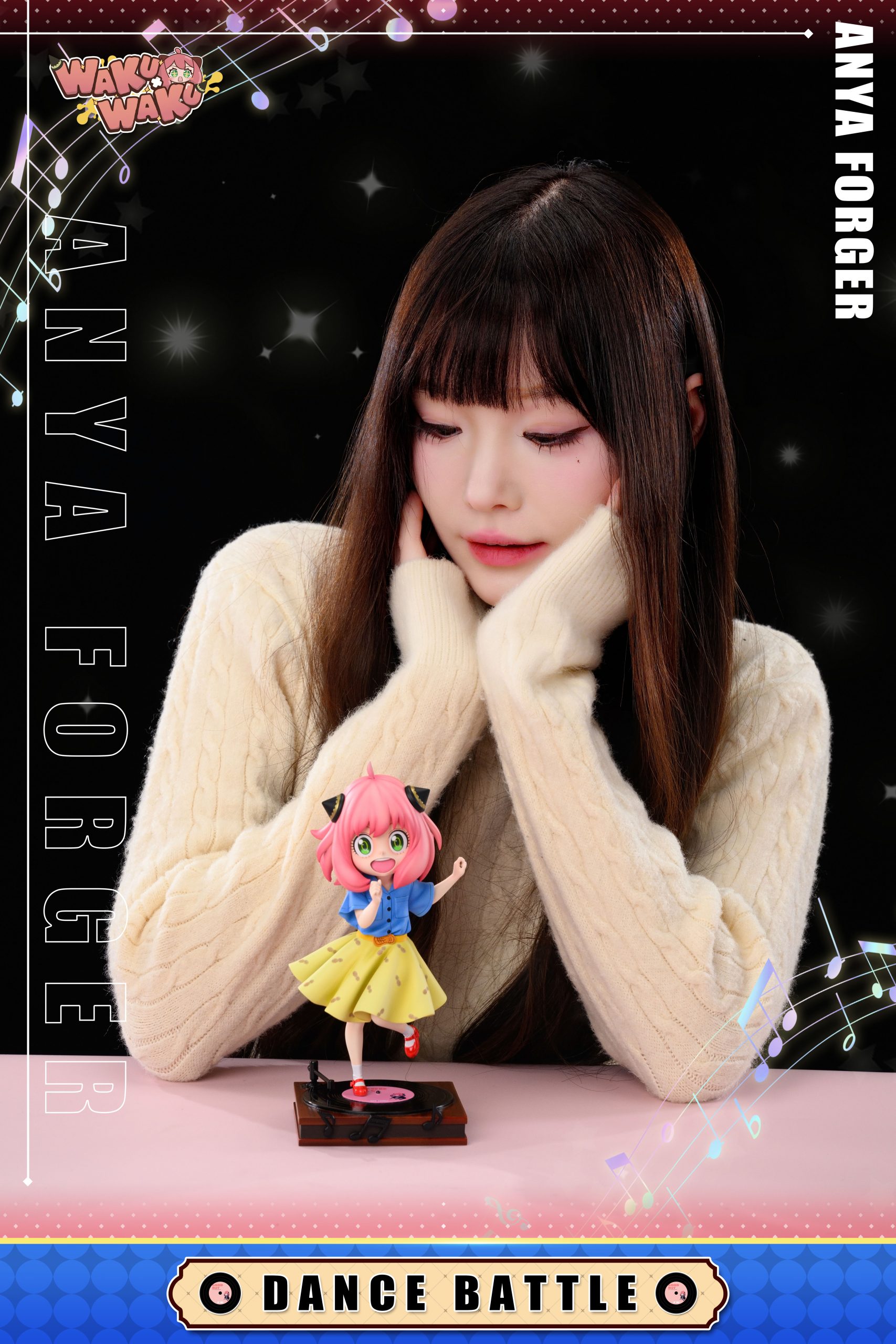Wakuwaku Studio Spy X Family 016 Pink Girl With Gramophone Anya Forger