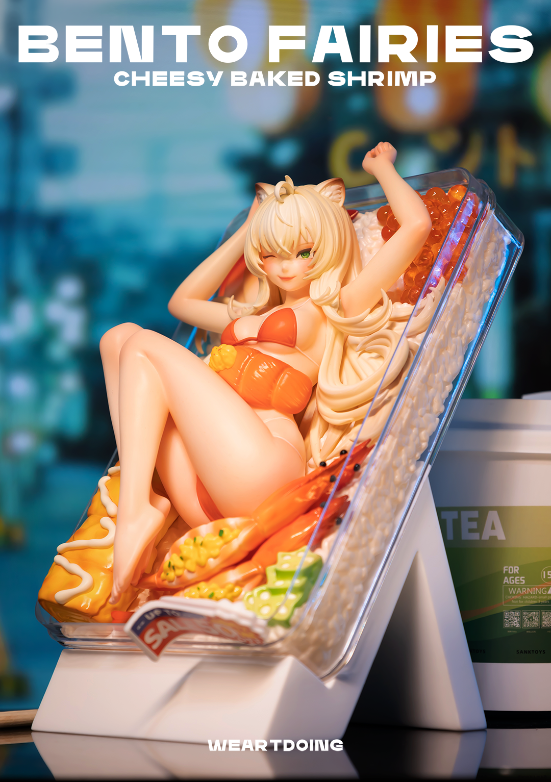 WeArtDoing studio - Original Bento Girl Cheese Baked Shrimp & Japanese Chicken Steak