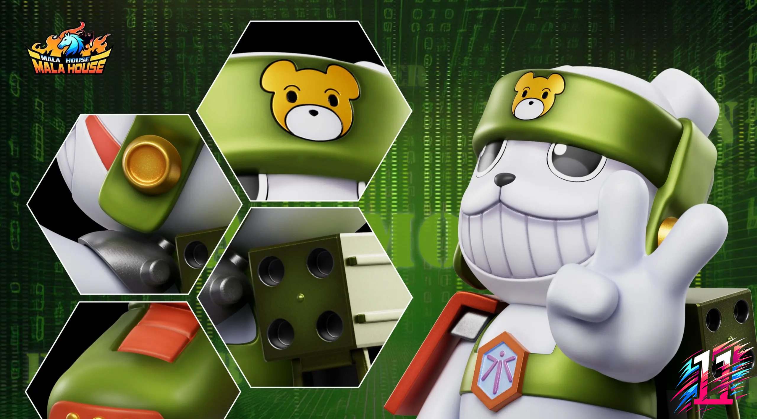 T1 Studio X MALA House Studio - Agnimon X Wolfmon X Chackmon Digimon