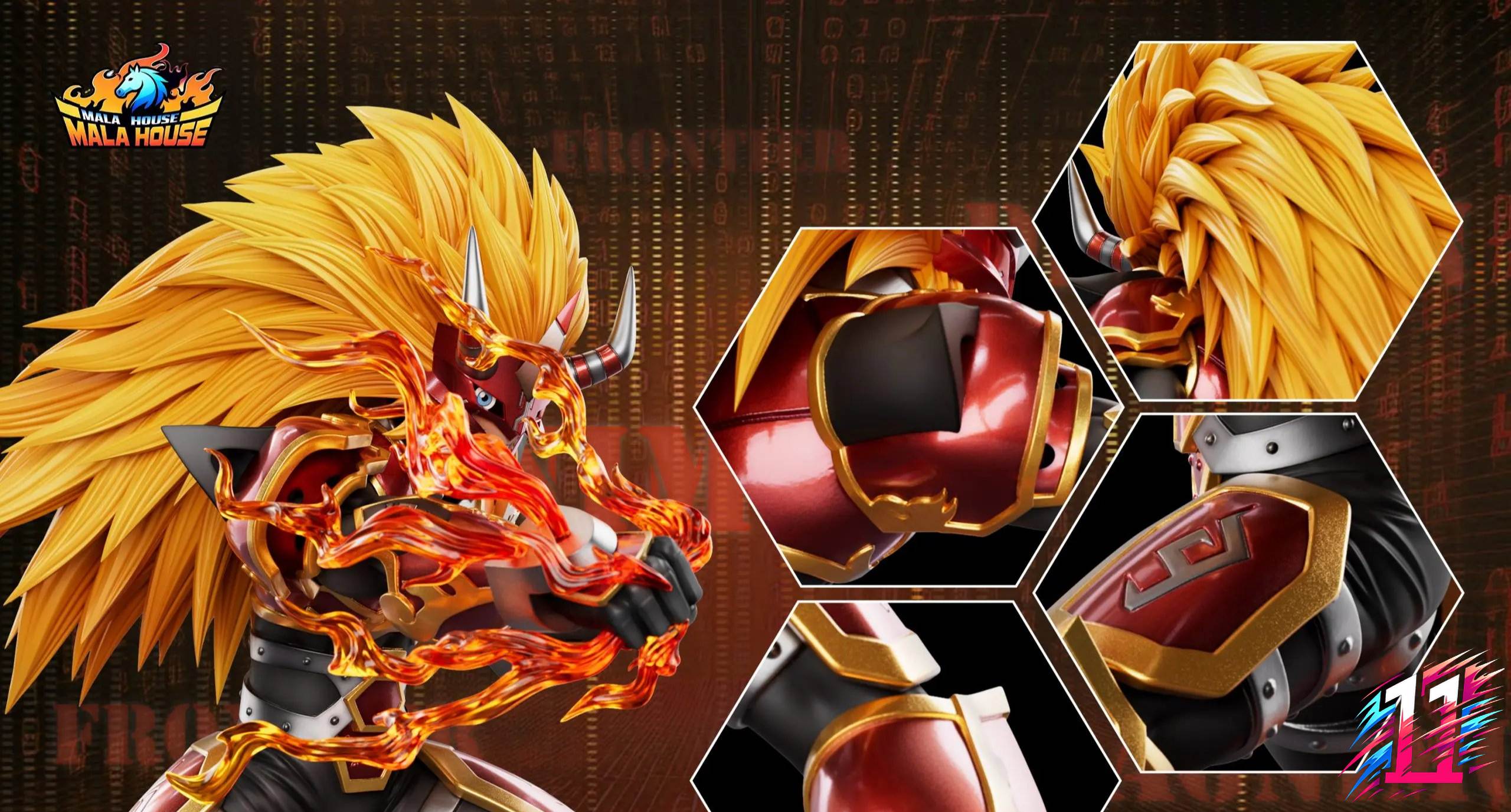 T1 Studio X MALA House Studio - Agnimon X Wolfmon X Chackmon Digimon