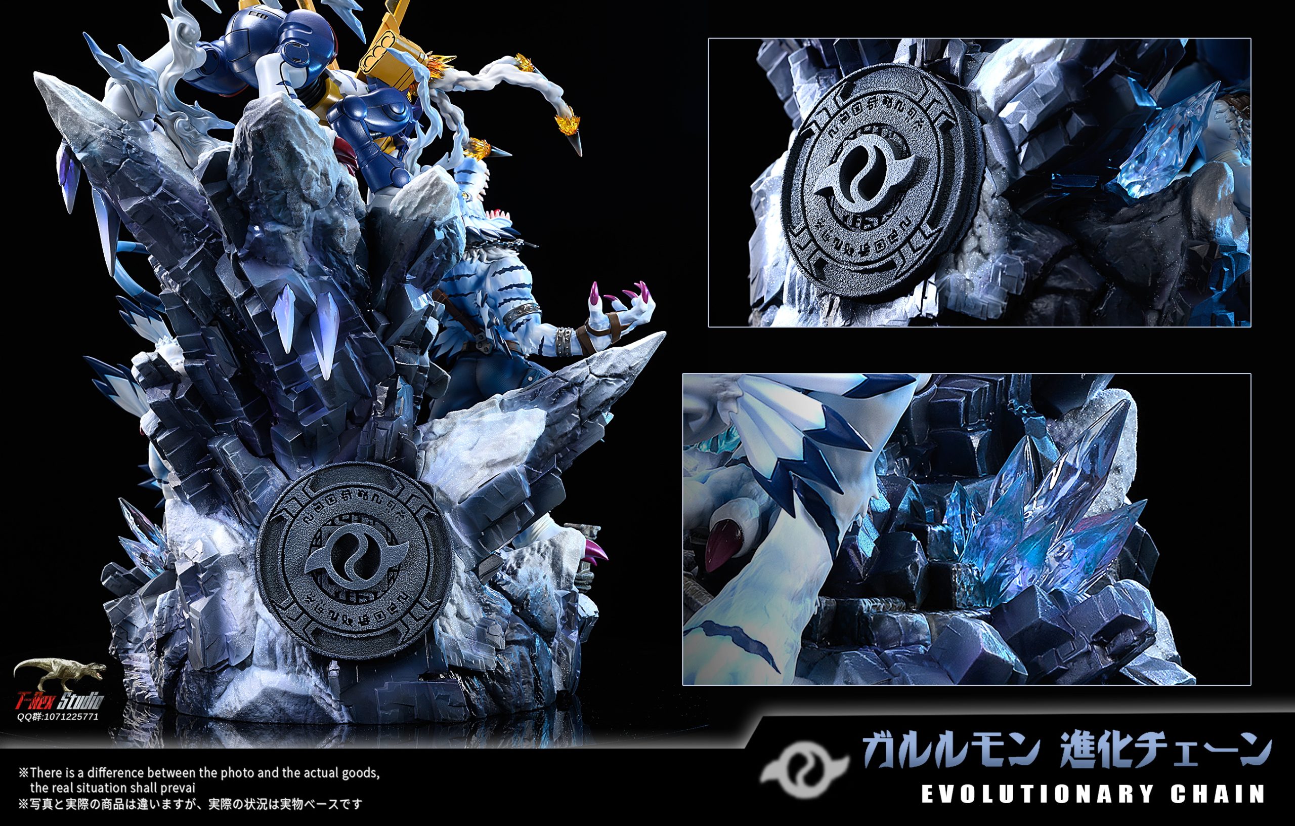 T Rex Studio Digimon Garurumon Evolution Set