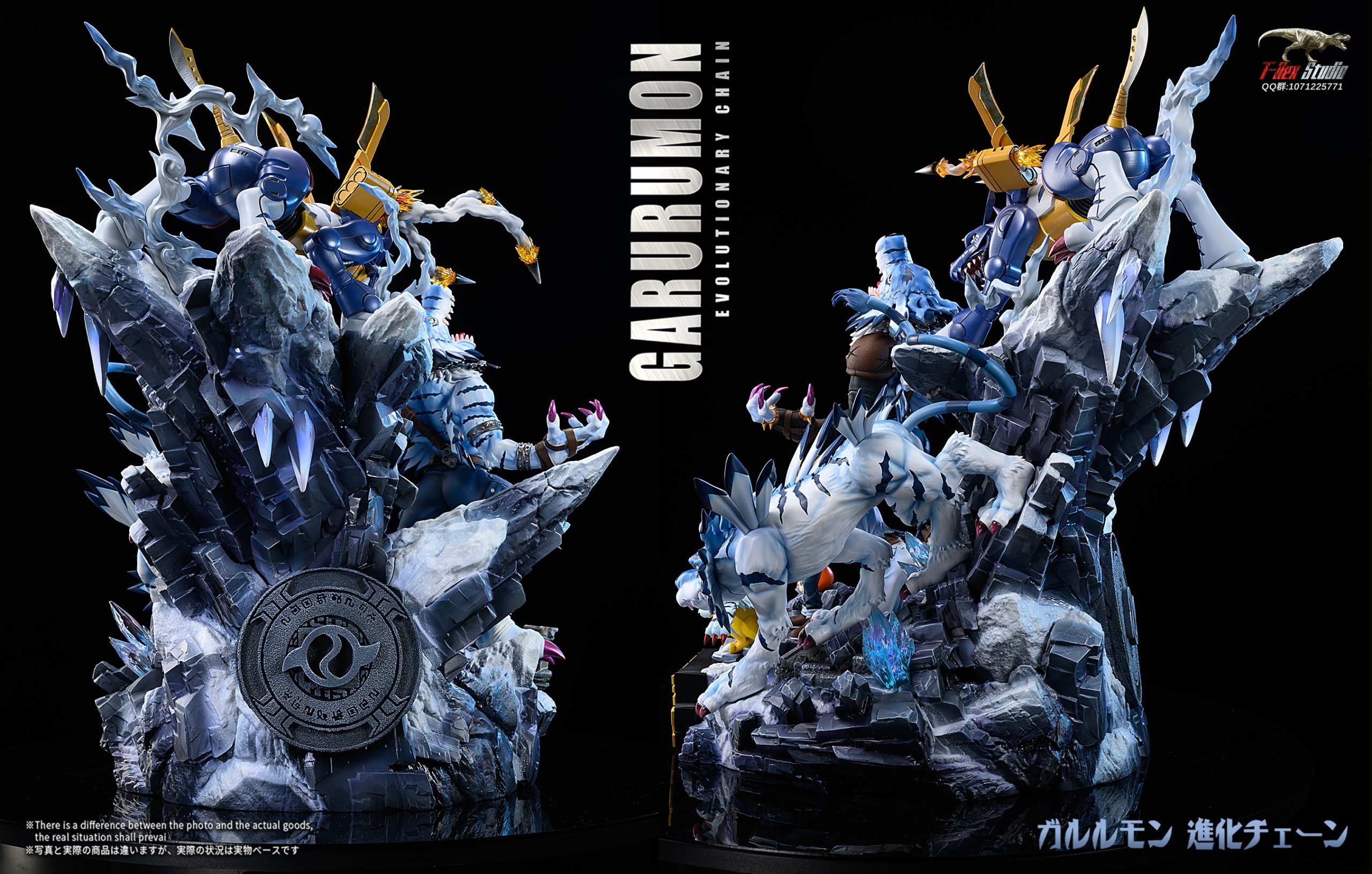 T Rex Studio Digimon Garurumon Evolution Set