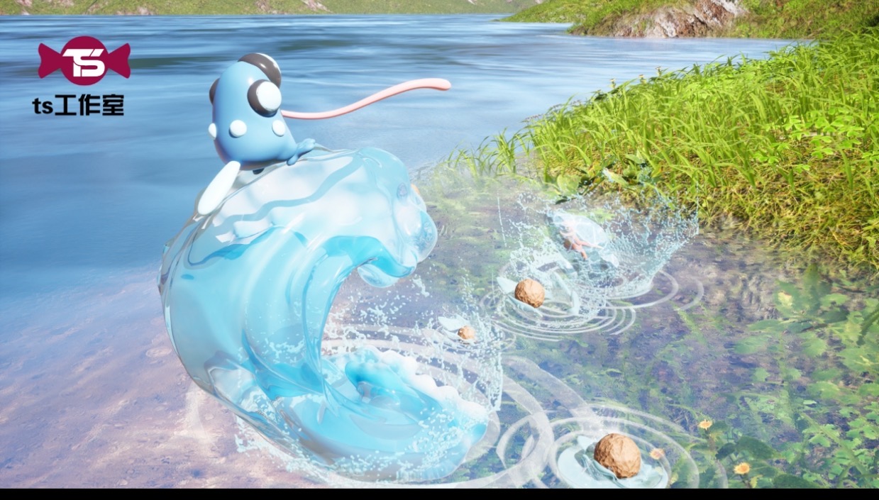 TS Studio - Ash Ketchum line-up Buizel & Palpitoad