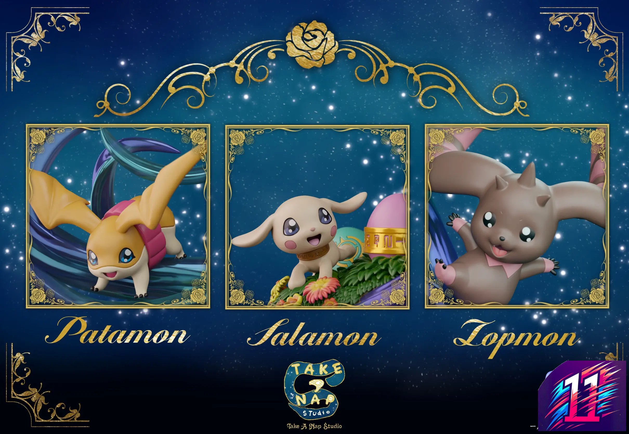 Take A Nap Studio - Patamon X Salamon X Lopmon Digimon