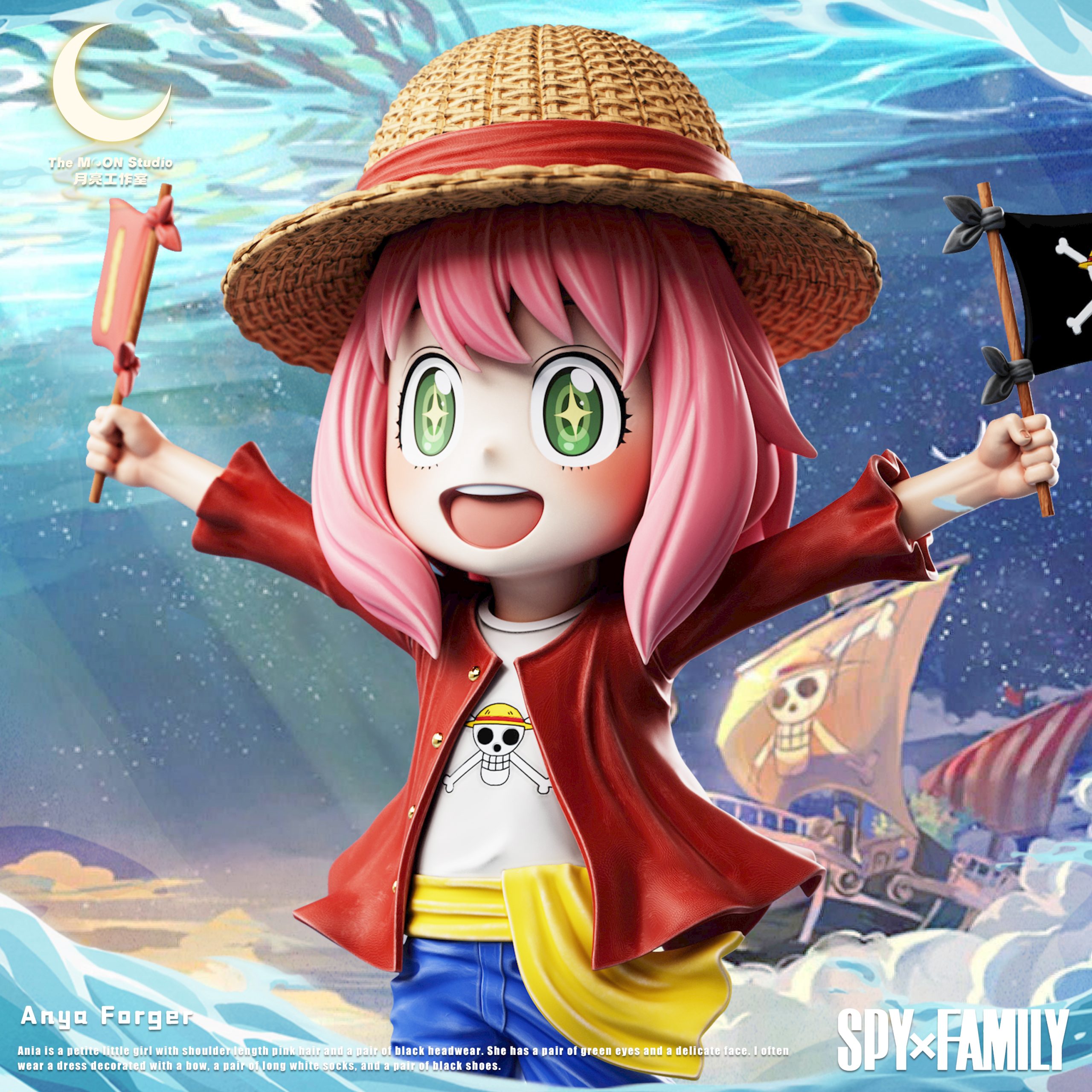 The MOON Studio - SPYxFAMILY Anya Forger Cosplay Luffy