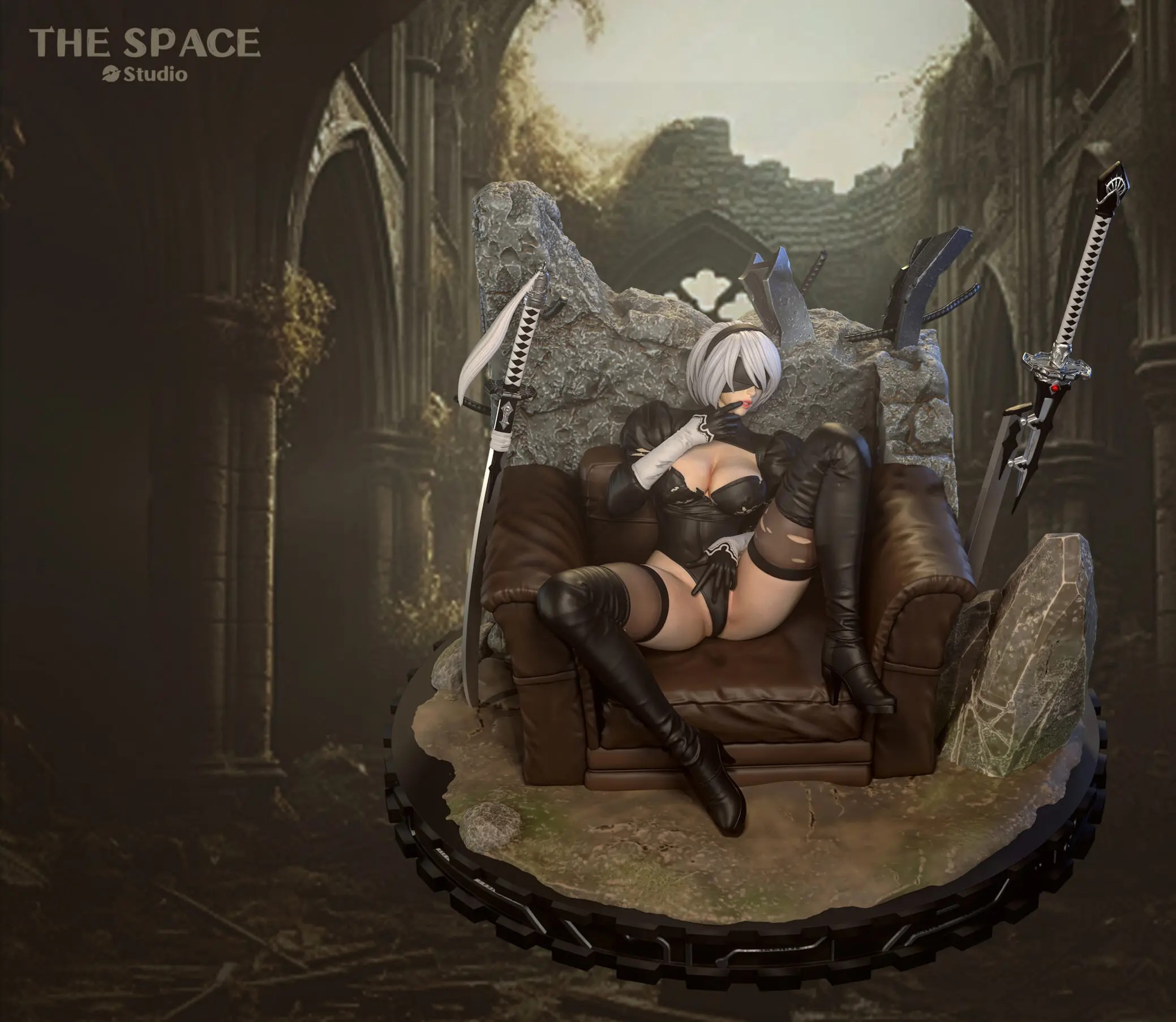 The Space Studio - 2B Sitting Sofa NieR:Automata