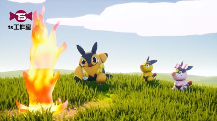 Ts Studio - Pokemon Tepig evolutionary group Ts Studio - Pokemon Tepig evolutionary group