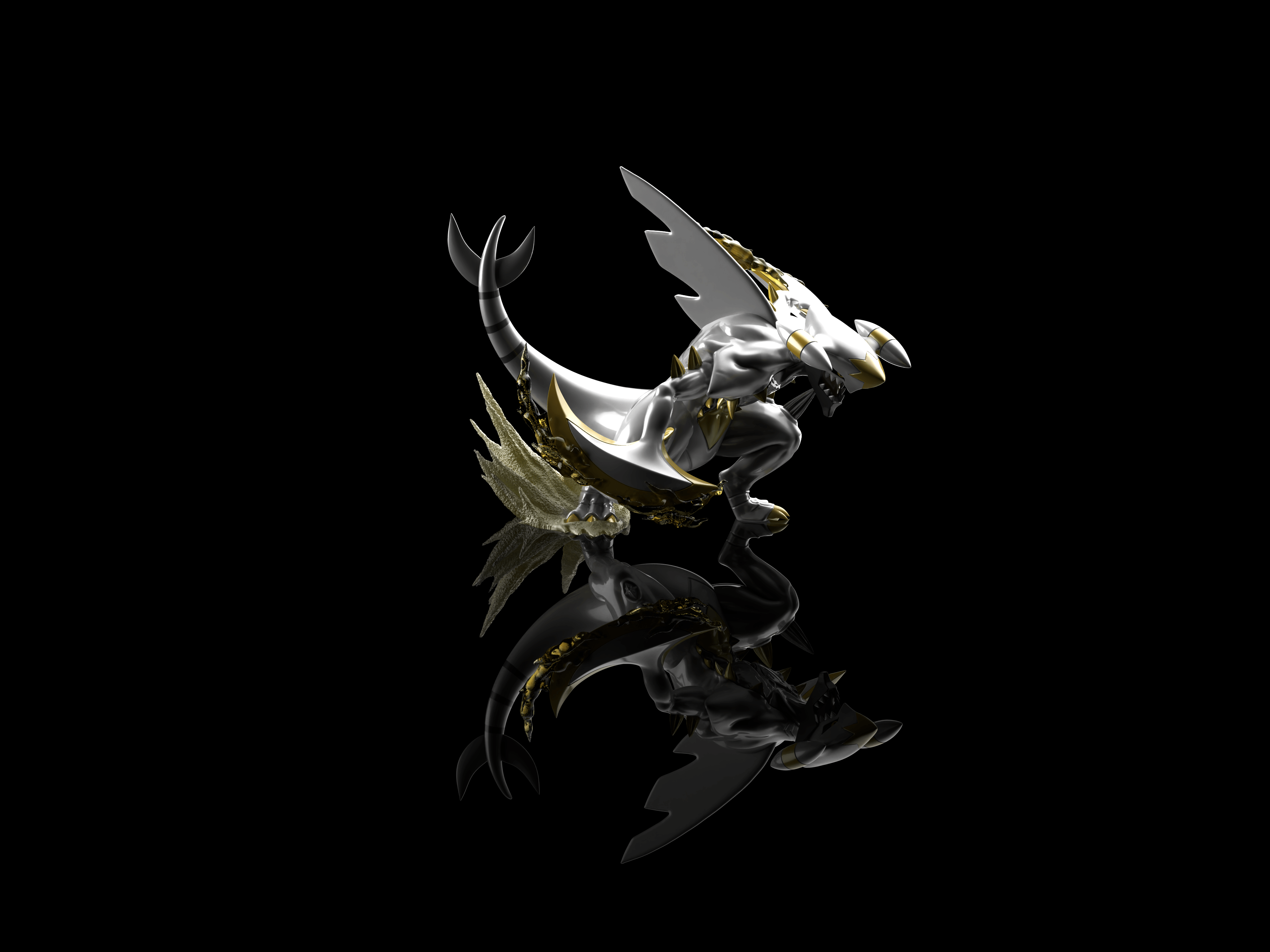 Unknown made Studio - Pokémon Mega Garchomp Platinum Color