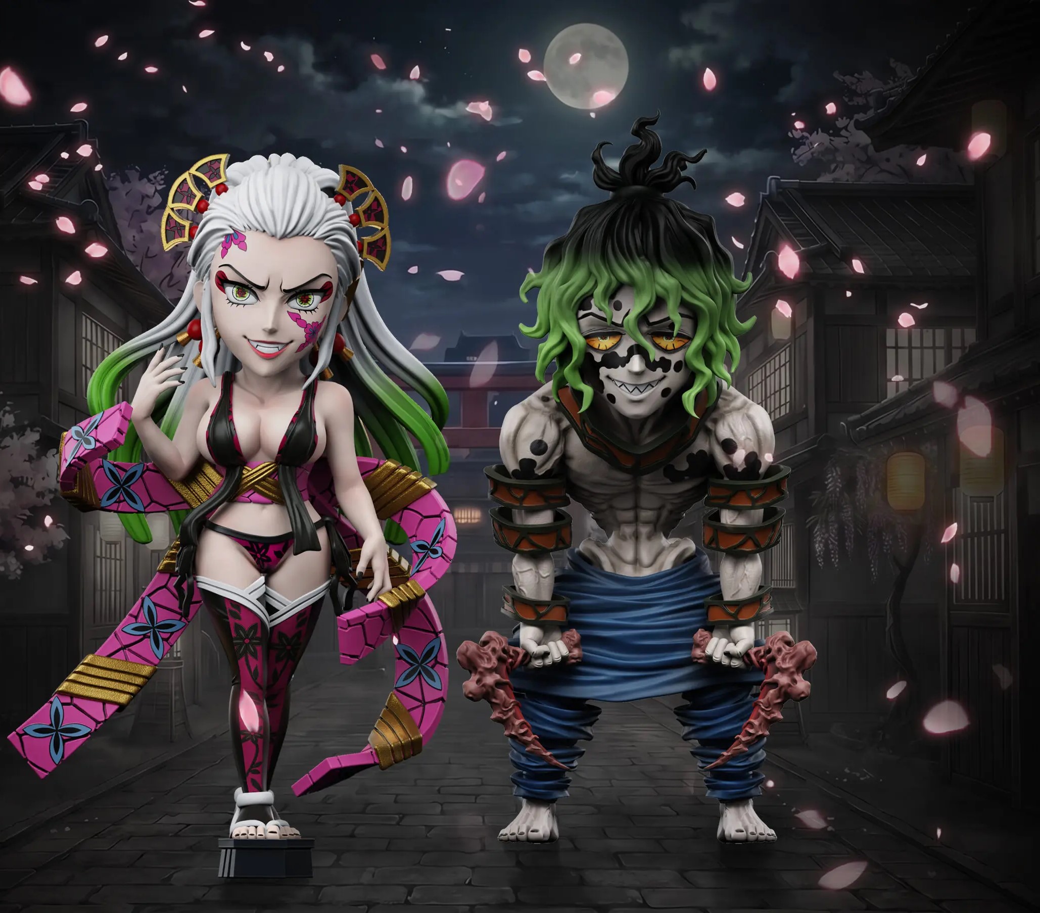 V8 Studio - Daki X Gyutaro Upper Rank Six Demon Slayer