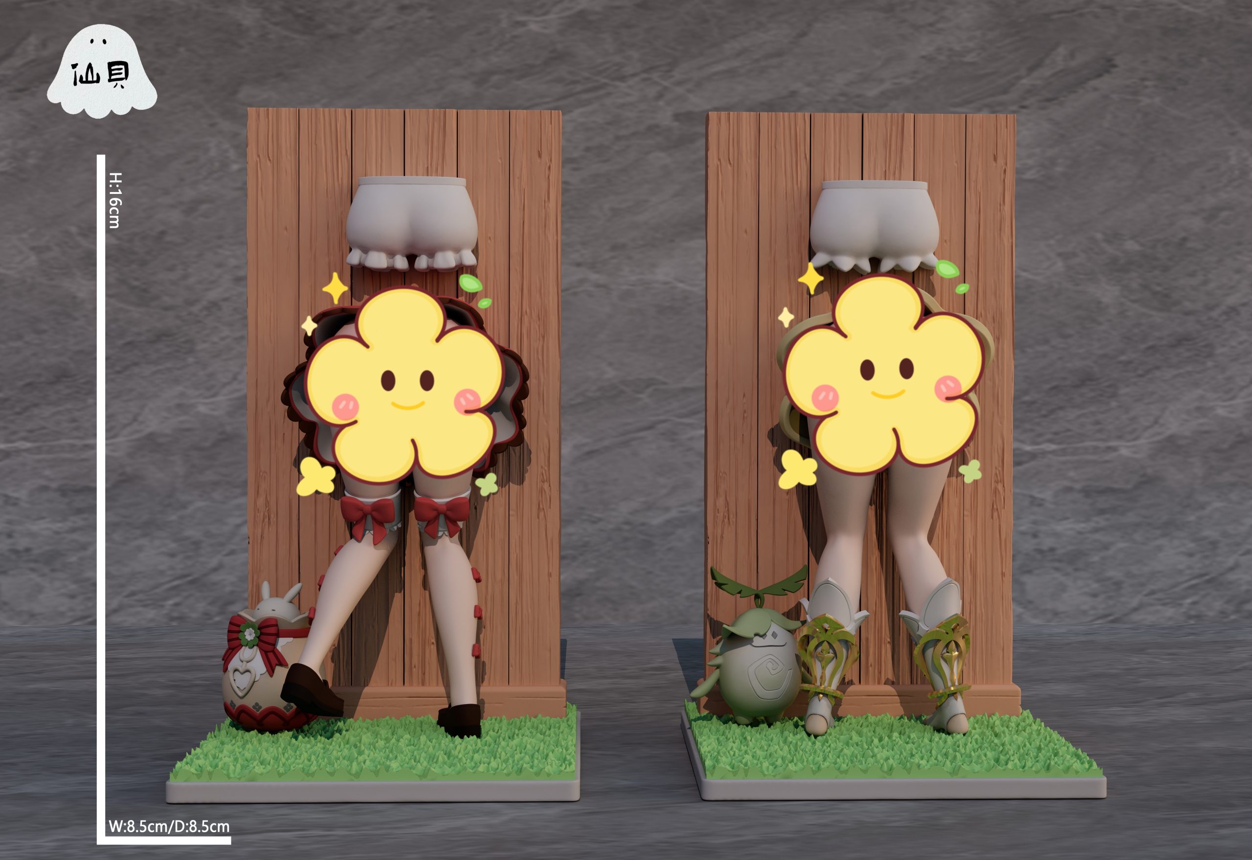Xian Bei Studio - Genshin Impact White hair loli(Klee) & Green hair loli (Nahida)