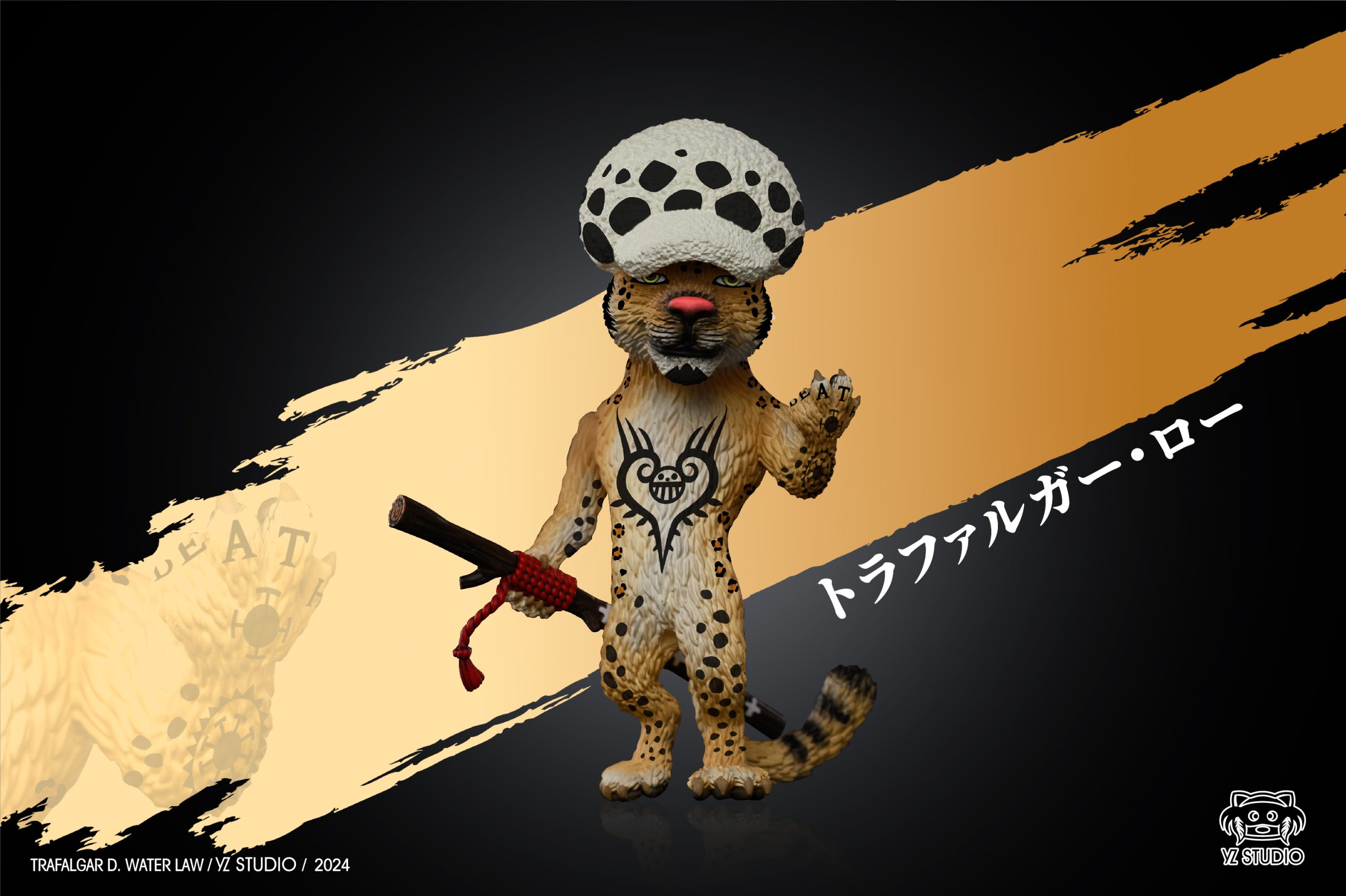 YZ Studio - One Piece Animals #11 Snow Leopard Trafalgar D. Water Law