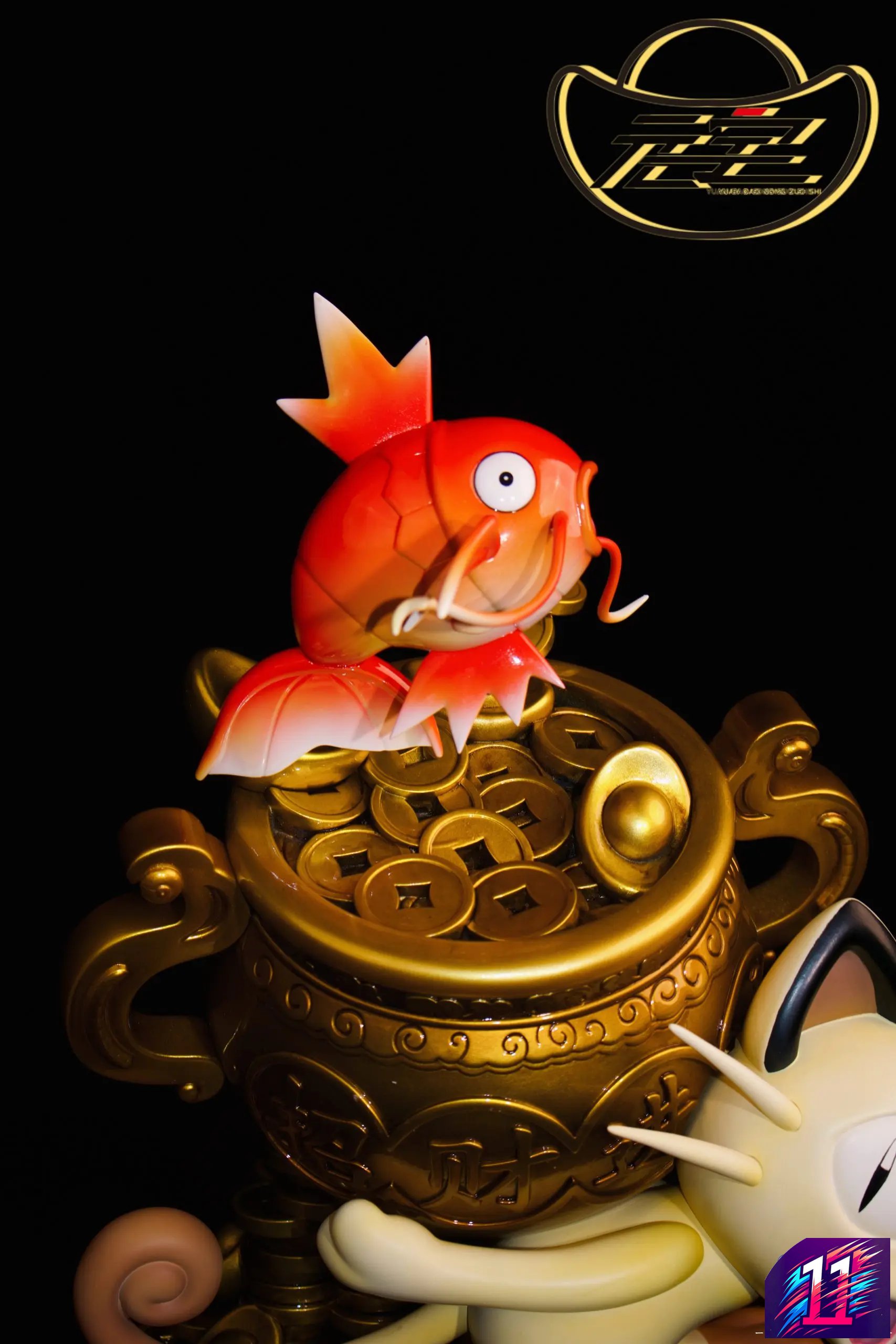 Yuan Bao Studio - Fortune Cat and Koi Fish Pokémon