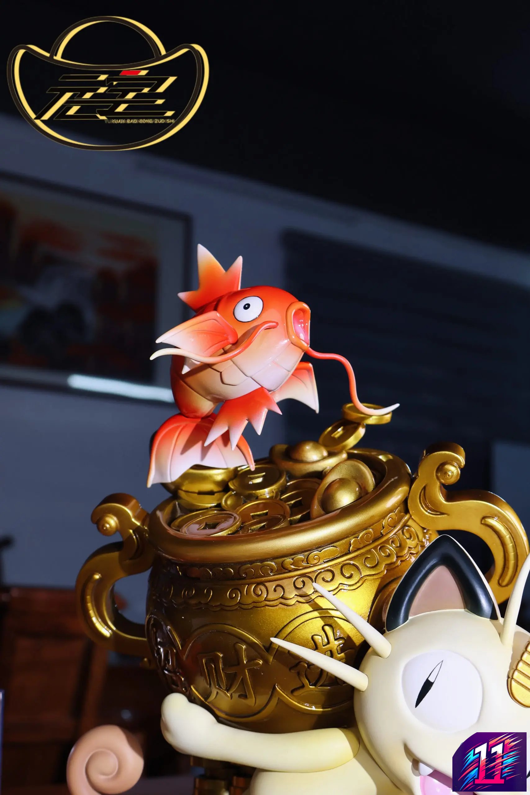 Yuan Bao Studio - Fortune Cat and Koi Fish Pokémon