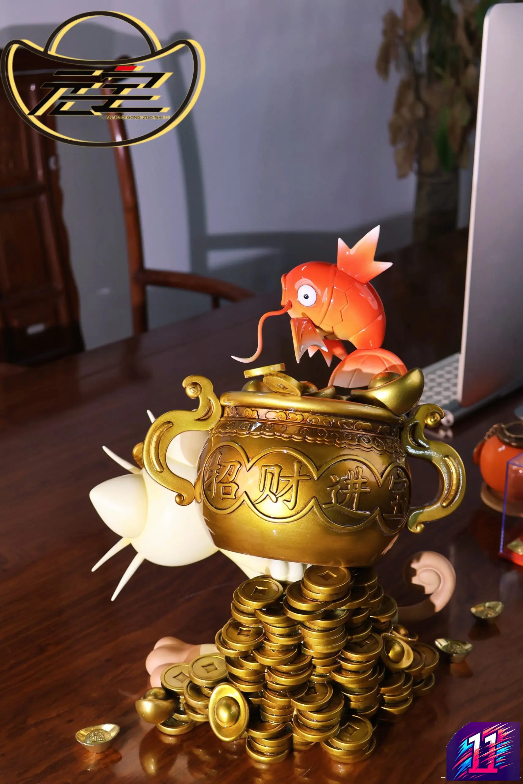 Yuan Bao Studio - Fortune Cat and Koi Fish Pokémon