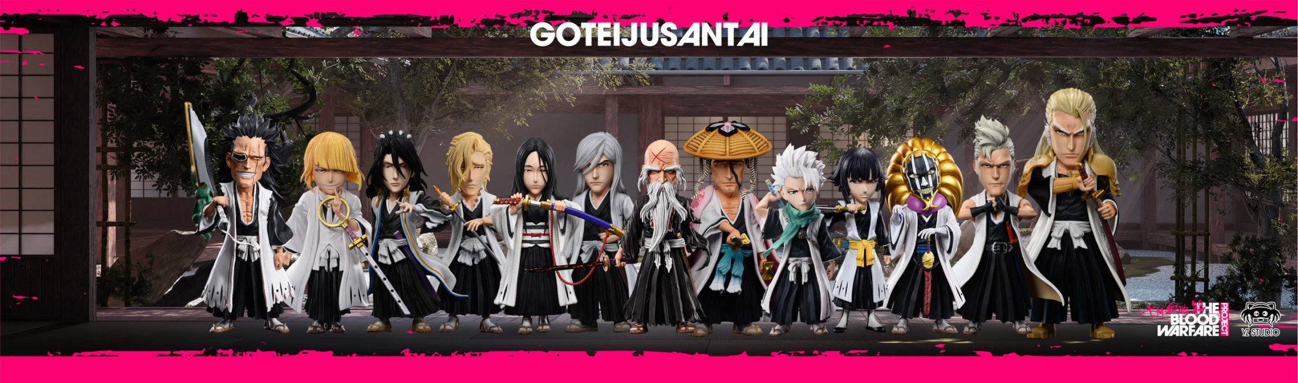 BLEACH Yz-STUDIO 護廷十三隊 13点  フィギュア YZ Studio Bleach Gotei 13 Resin Model 13Pcs In Stock Kyoraku