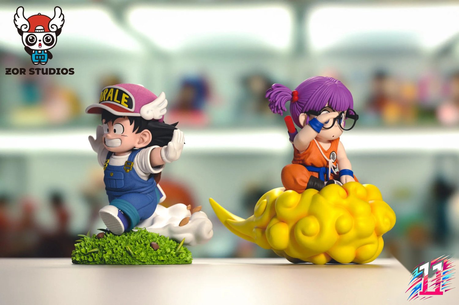 ZOR Studio - Arale Riding the Flying Nimbus X Running Goku Dr. Slump X Dragon Ball