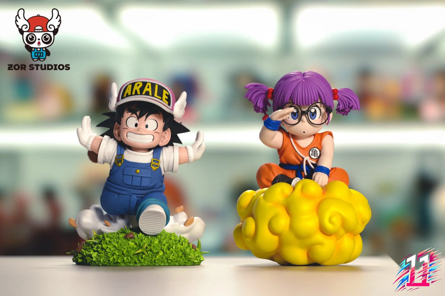 ZOR Studio - Arale Riding the Flying Nimbus X Running Goku Dr. Slump X Dragon Ball