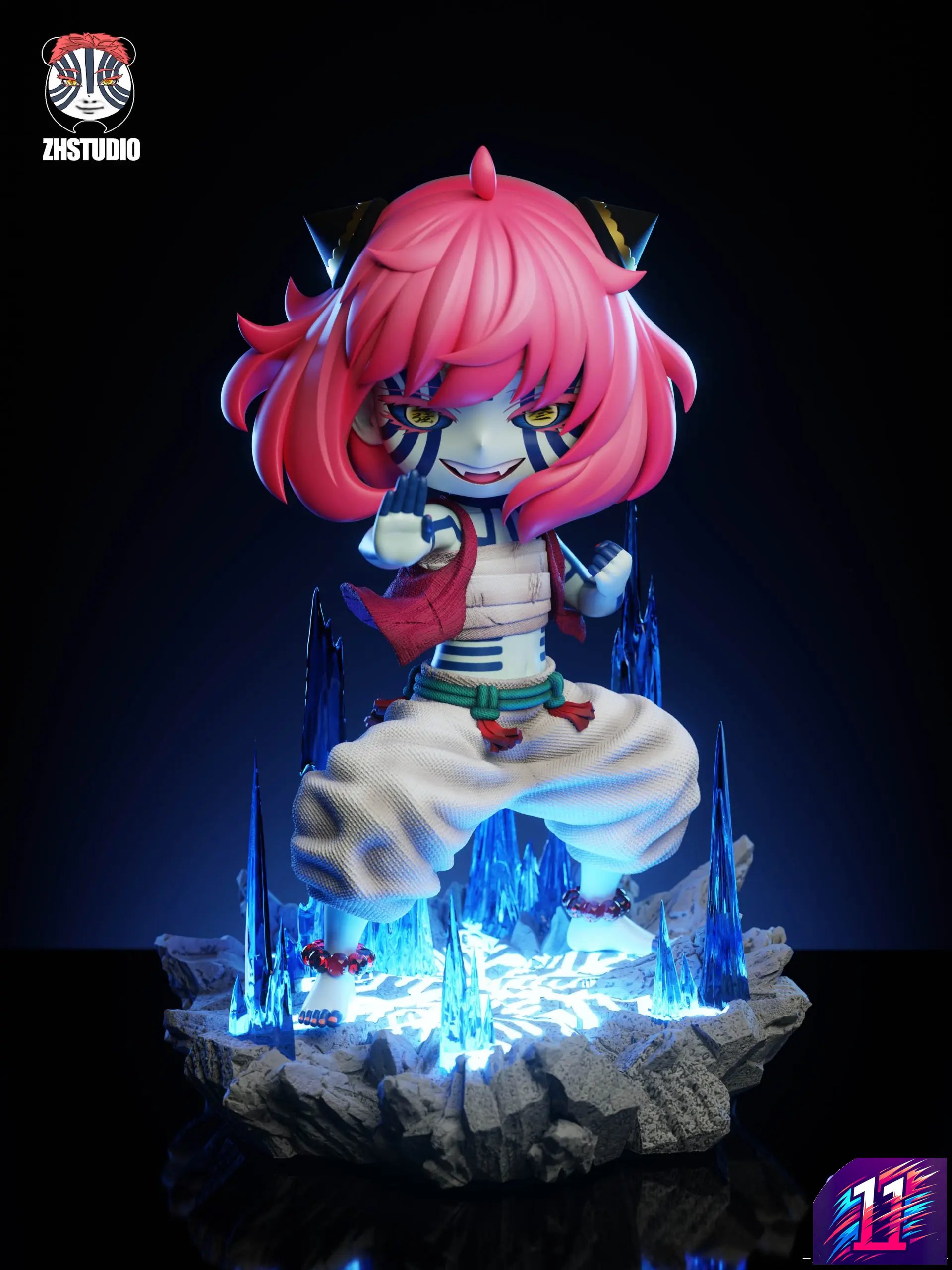 ZH Studio - Anya Forger Cosplay Demon Slayer Akaza Spy x Family