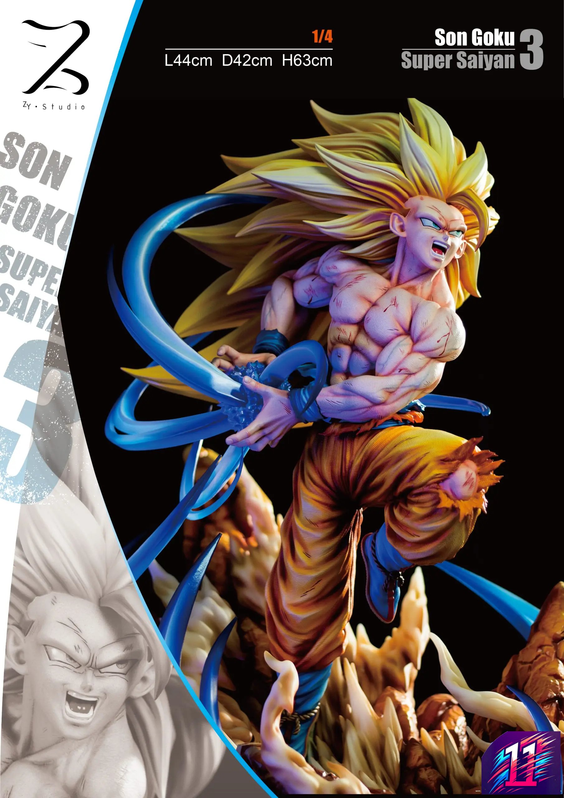 ZY Studio X Poker Monster Studio - Super Saiyan 3 Dragon Ball