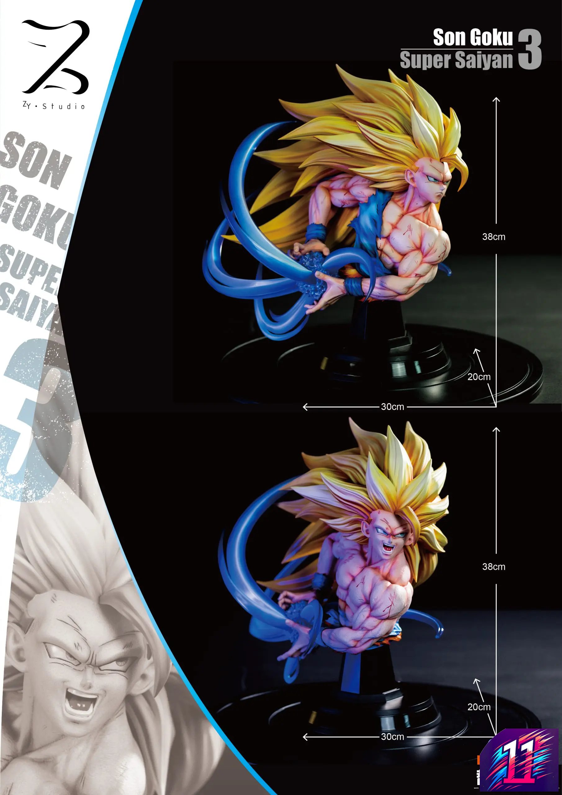ZY Studio X Poker Monster Studio - Super Saiyan 3 Dragon Ball