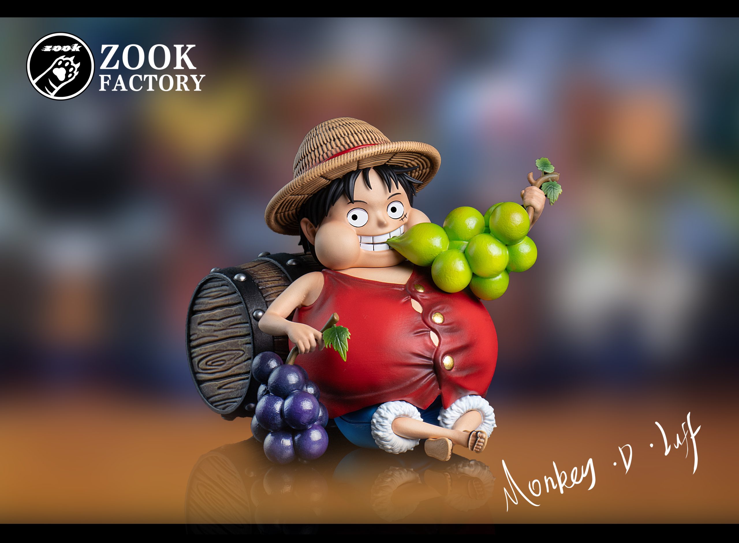 Zook Factory Studio - One Piece Title Page Eating Grapes Luffy