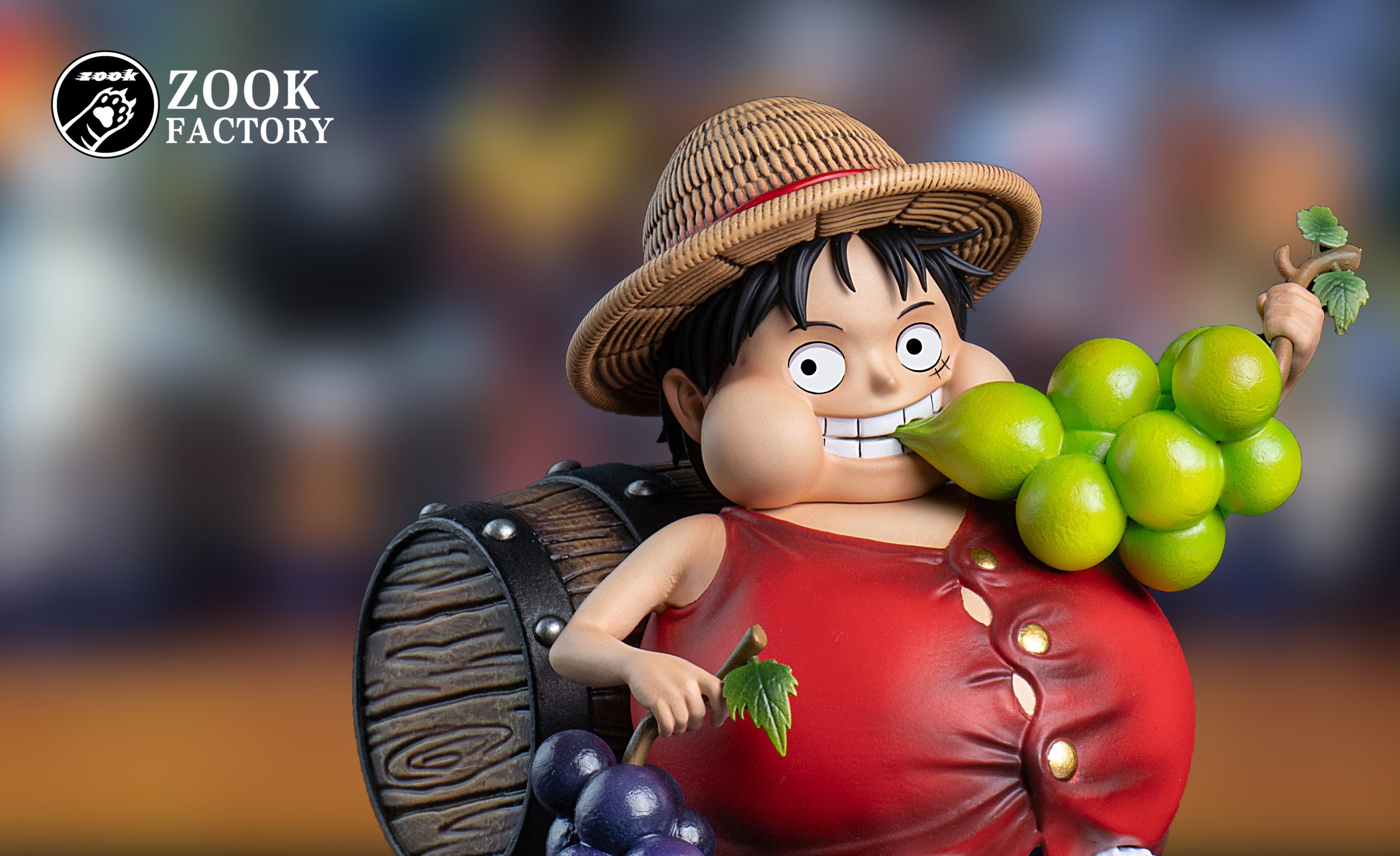 Zook Factory Studio - One Piece Title Page Eating Grapes Luffy