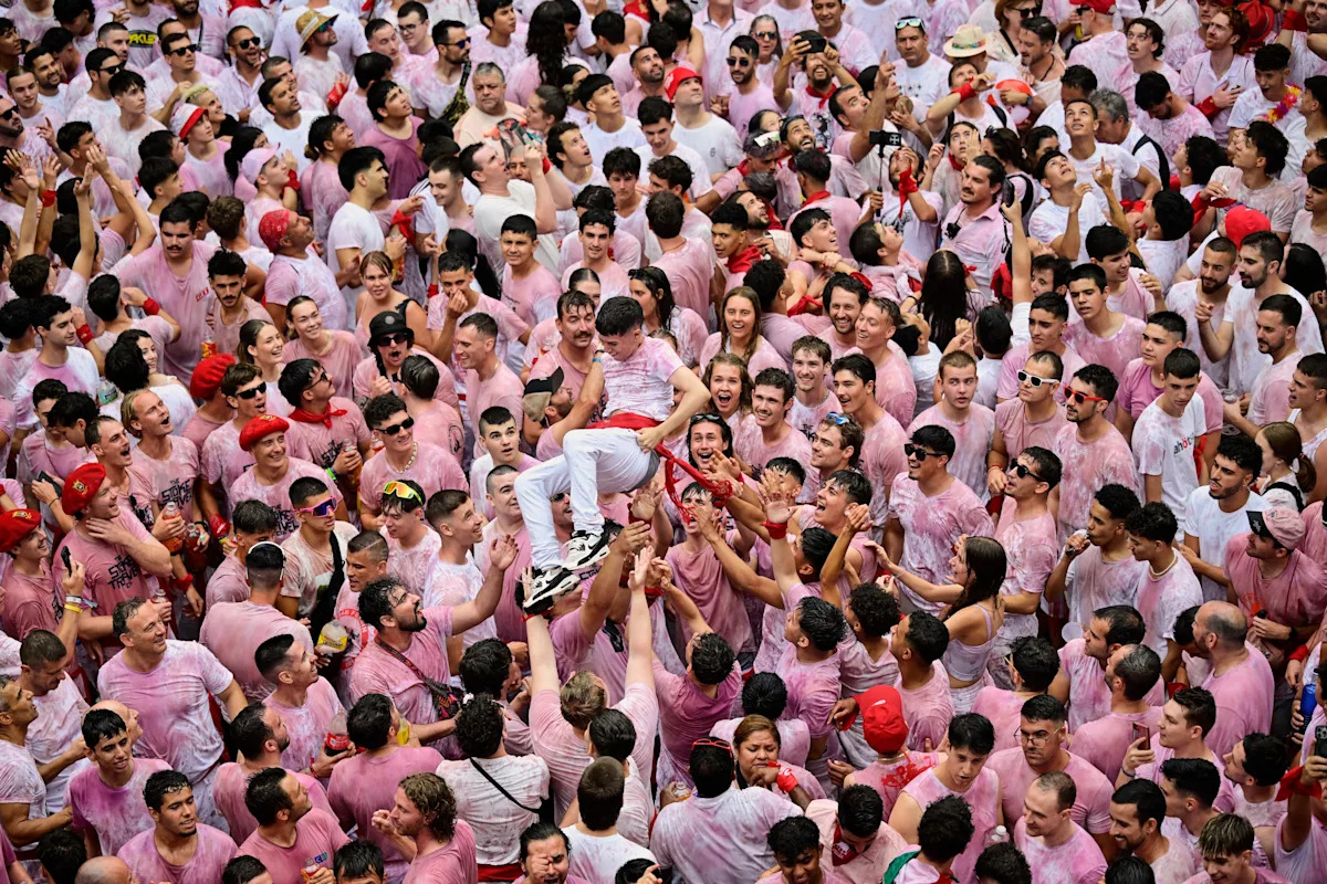 Pamplona draws thousands of revelers for the San Fermín bull-running festival Pamplona draws thousands of revelers for the San Fermín bull-running festival