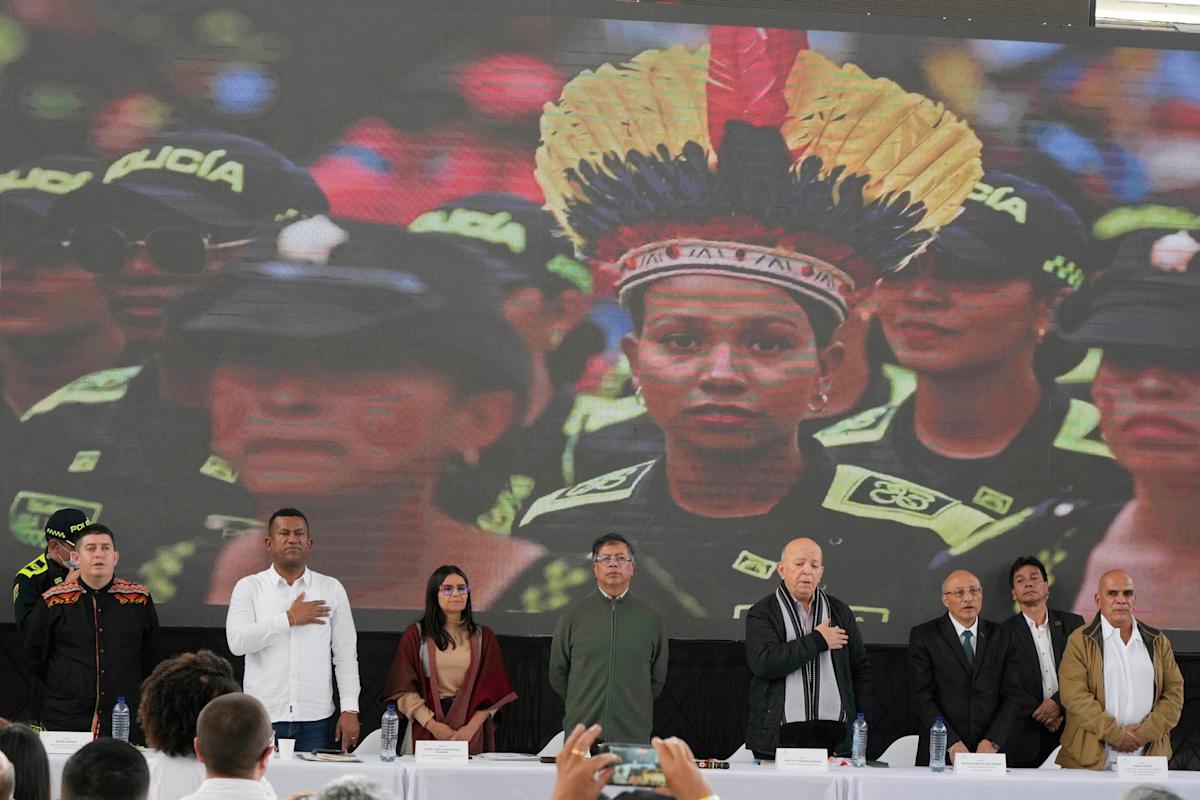 A rebel group begins handing weapons over to the Colombian government as peace talks advance A rebel group begins handing weapons over to the Colombian government as peace talks advance
