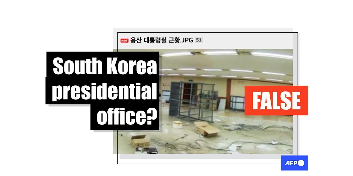 Old photo of abandoned workplace misrepresented as S. Korea’s presidential office pre-transition Old photo of abandoned workplace misrepresented as S. Korea’s presidential office pre-transition