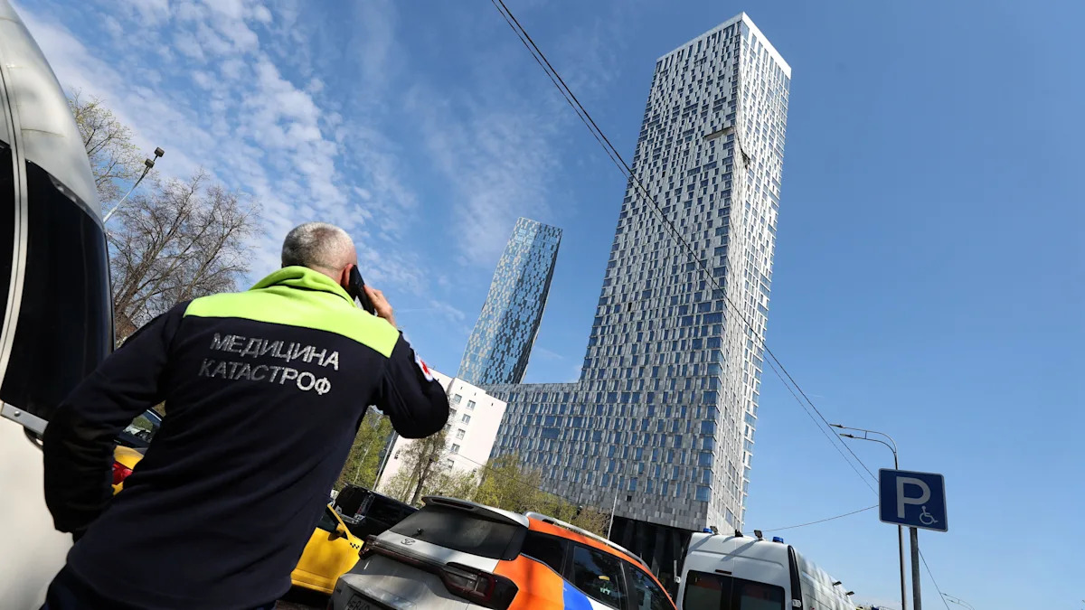 Ukrainian drone hits upmarket Moscow high-rise ahead of Victory Day celebrations Ukrainian drone hits upmarket Moscow high-rise ahead of Victory Day celebrations
